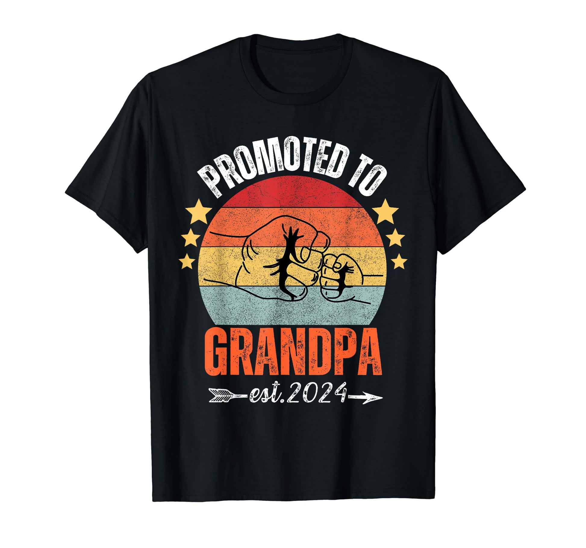 Promoted To Grandpa Est 2024 Pregnancy T-Shirt - Novelty Apparel Men Women - T-Shirt, Sweatshirt, Hoodie