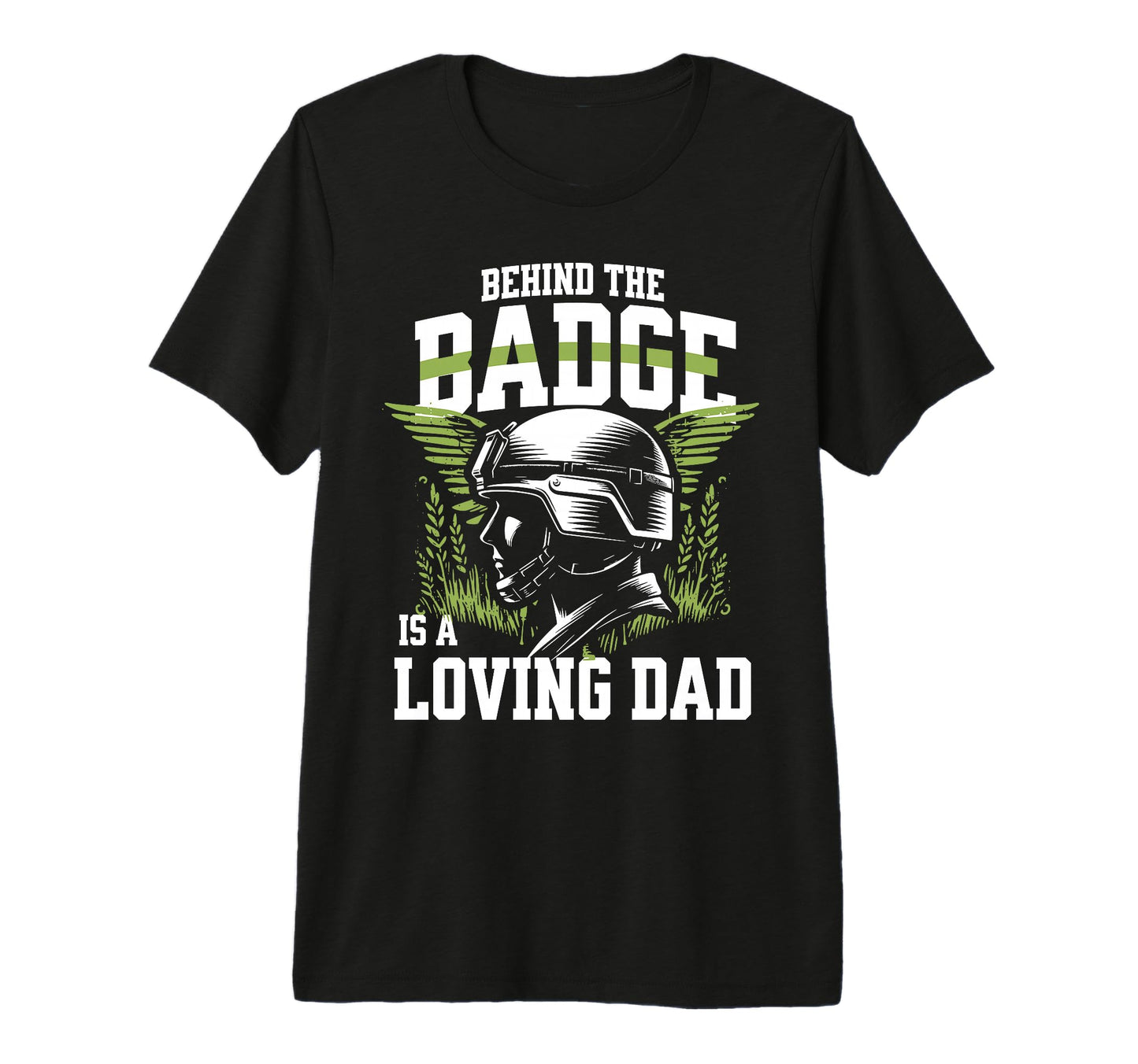 Mens Loving Dad Proud Veteran Military T-Shirt - Custom Art Print Unisex - T-Shirt, Sweatshirt, Hoodie