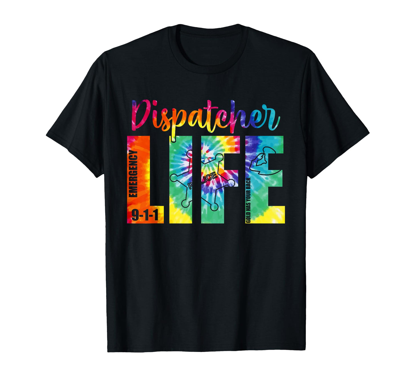 911 Police Emergency Dispatcher Tie T-Shirt - Minimalist Print Men Women - T-Shirt, Sweatshirt, Hoodie