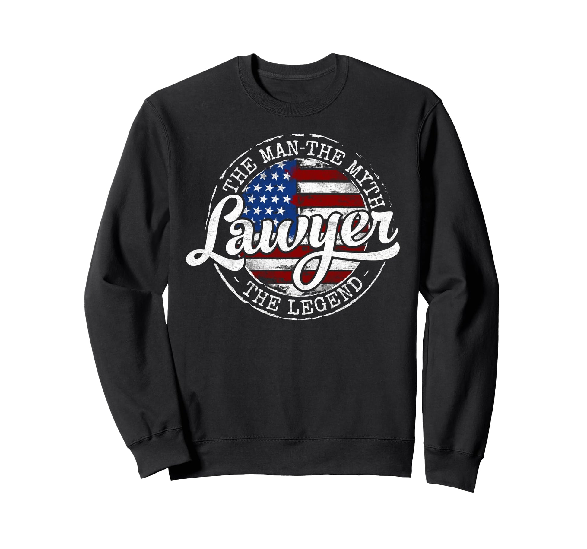 Lawyer Myth Legend Usa Flag Stamp Sweatshirt - Custom Art Print Unisex - T-Shirt, Sweatshirt, Hoodie