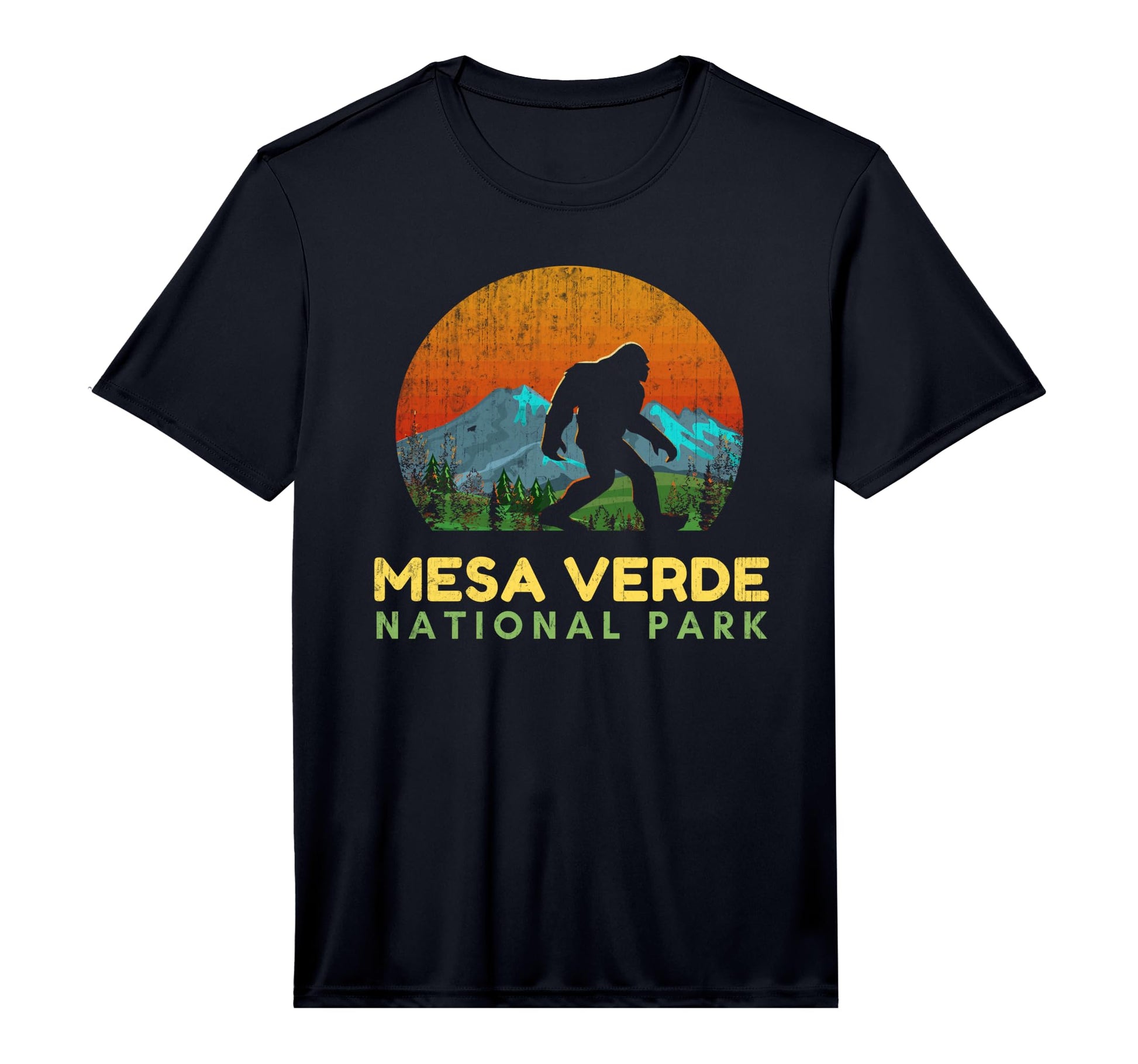 Mesa Verde National Park Bigfoot Hiking T-Shirt - Trendy Graphic Unisex - T-Shirt, Sweatshirt, Hoodie