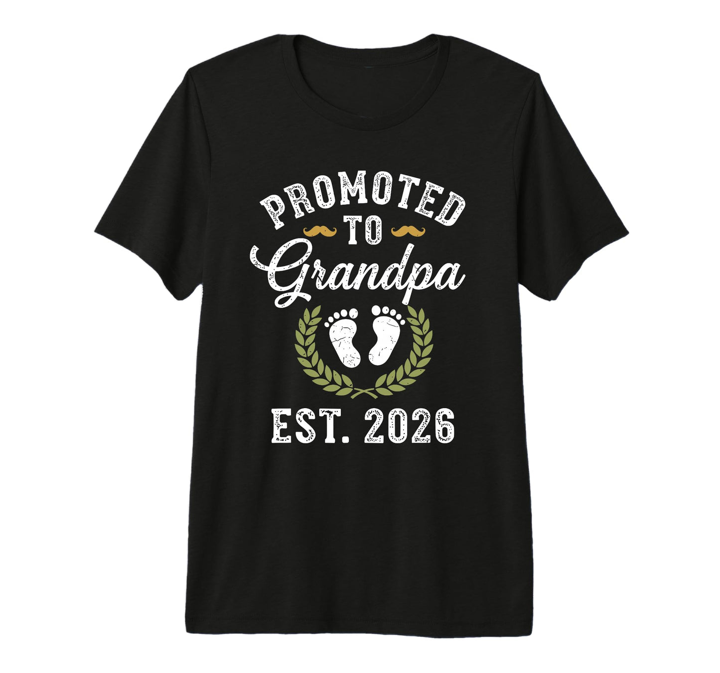 Mens Promoted To Grandpa Est 2026 Tri T-Shirt - Minimalist Print Unisex - T-Shirt, Sweatshirt, Hoodie