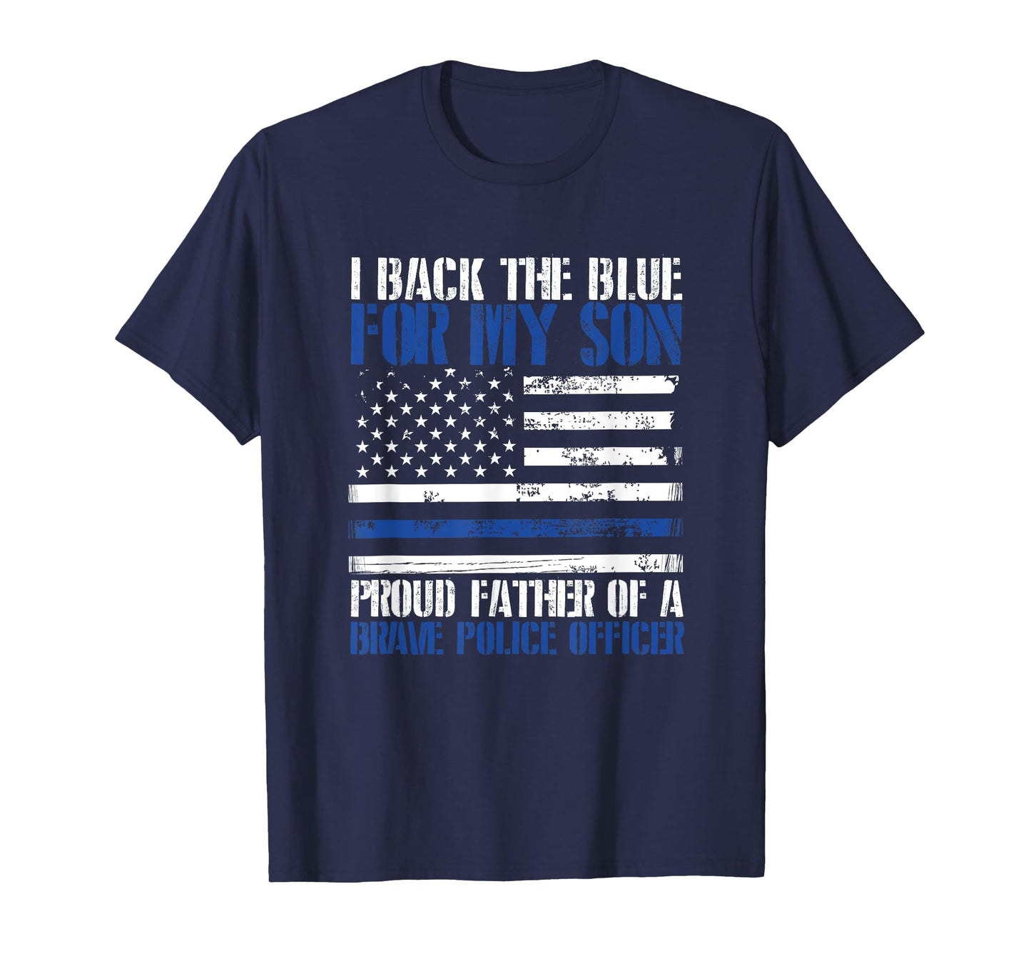 I Back Blue My Son Proud Father T-Shirt - Aesthetic Graphic for Adults - T-Shirt, Sweatshirt, Hoodie