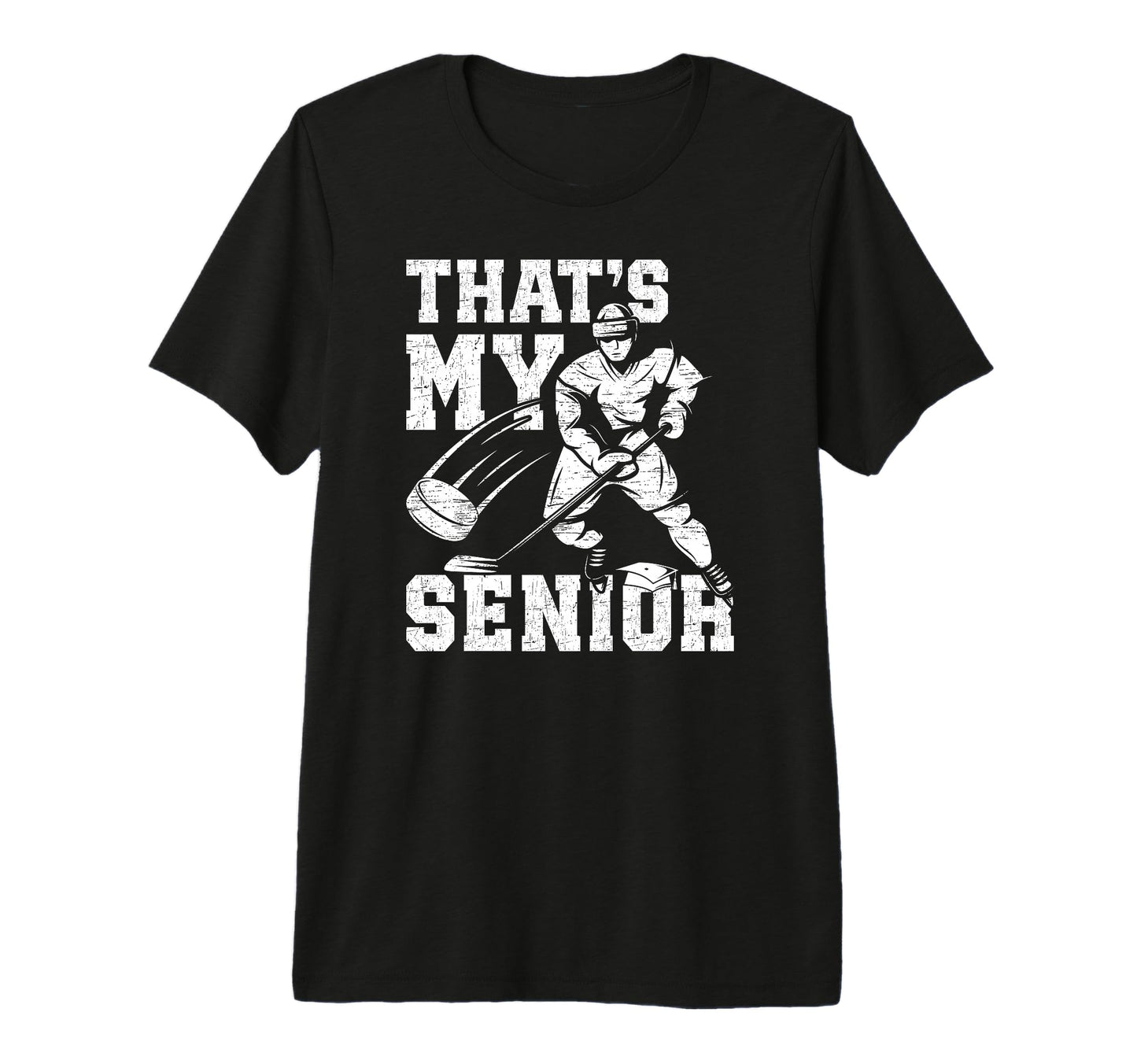 Mens Proud Hockey Senior Dad Ice T-Shirt - Aesthetic Graphic for Adults - T-Shirt, Sweatshirt, Hoodie