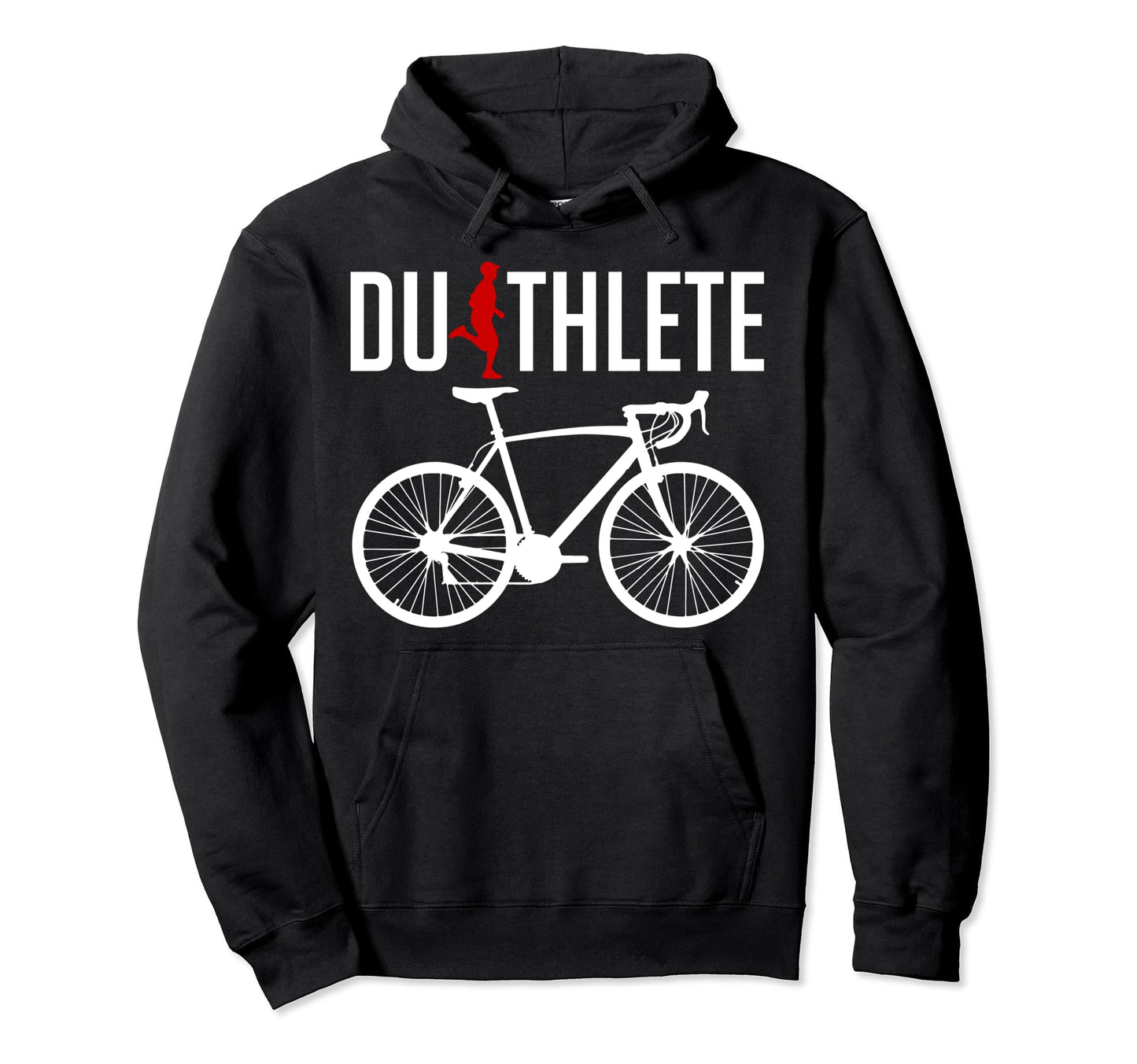 Duathlete Male Runner Duathlon Biker Hoodie - Trendy Graphic for Adults - T-Shirt, Sweatshirt, Hoodie