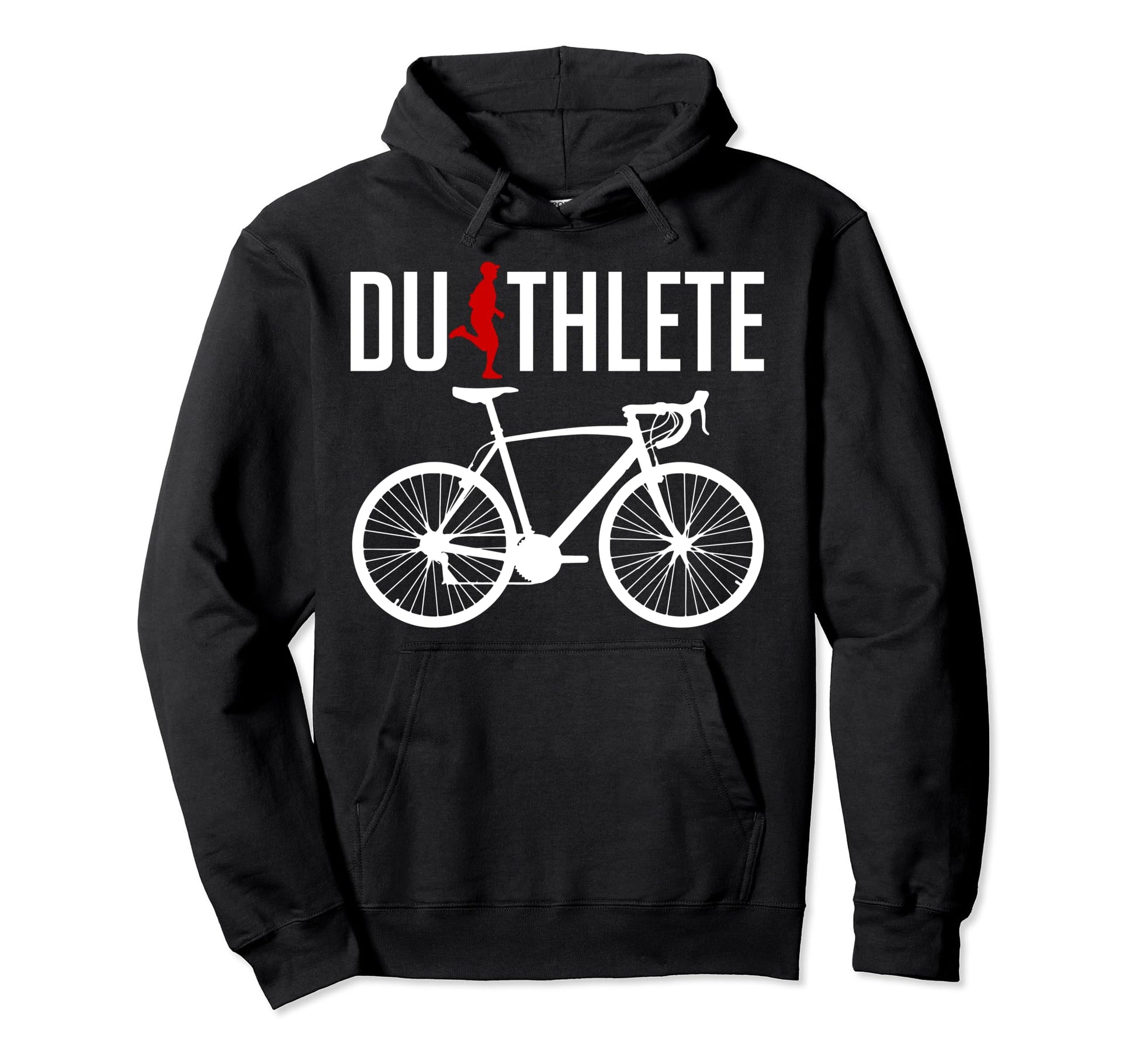 Duathlete Male Runner Duathlon Biker Hoodie - Trendy Graphic for Adults - T-Shirt, Sweatshirt, Hoodie