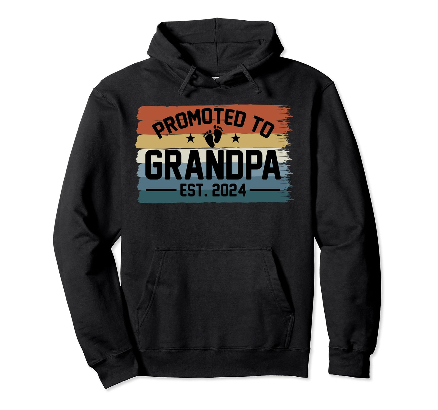 Promoted To Grandpa 2024 New Hoodie - Casual Everyday Wear for Adults - T-Shirt, Sweatshirt, Hoodie