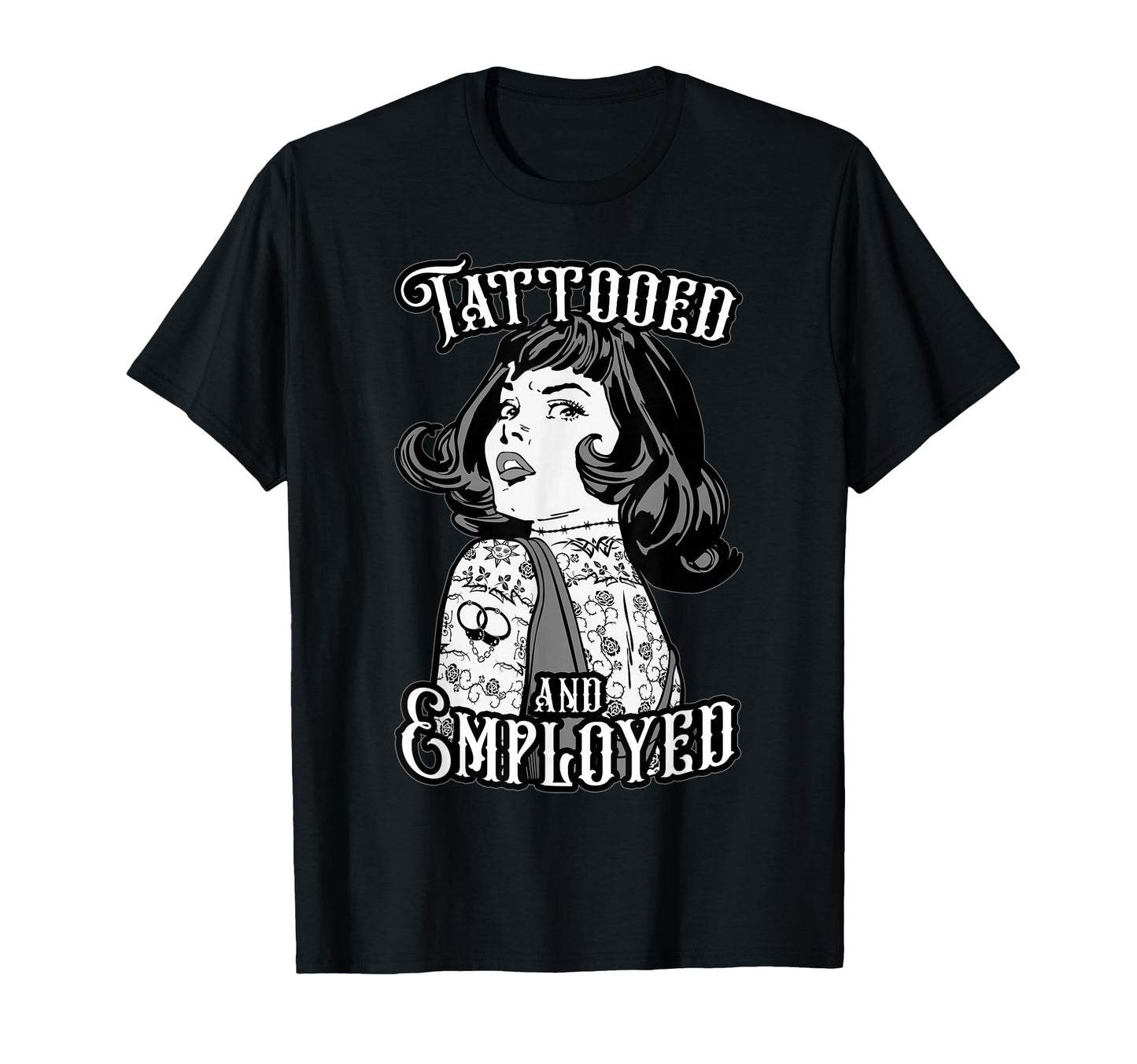 Tattooed And Employed Tattoo Pop Art T-Shirt - Minimalist Print Men Women - T-Shirt, Sweatshirt, Hoodie
