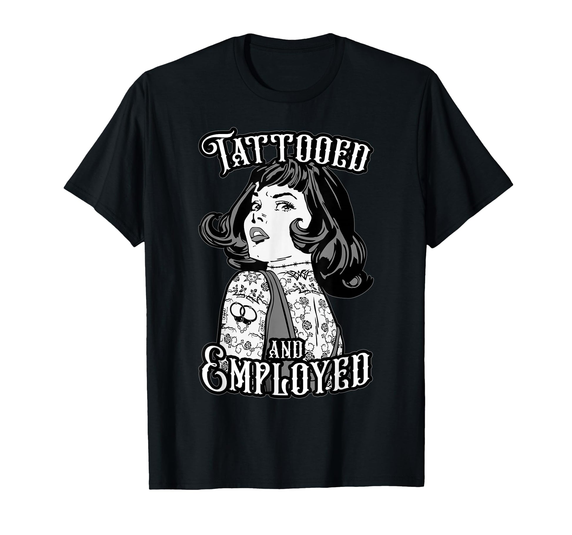 Tattooed And Employed Tattoo Pop Art T-Shirt - Minimalist Print Men Women - T-Shirt, Sweatshirt, Hoodie
