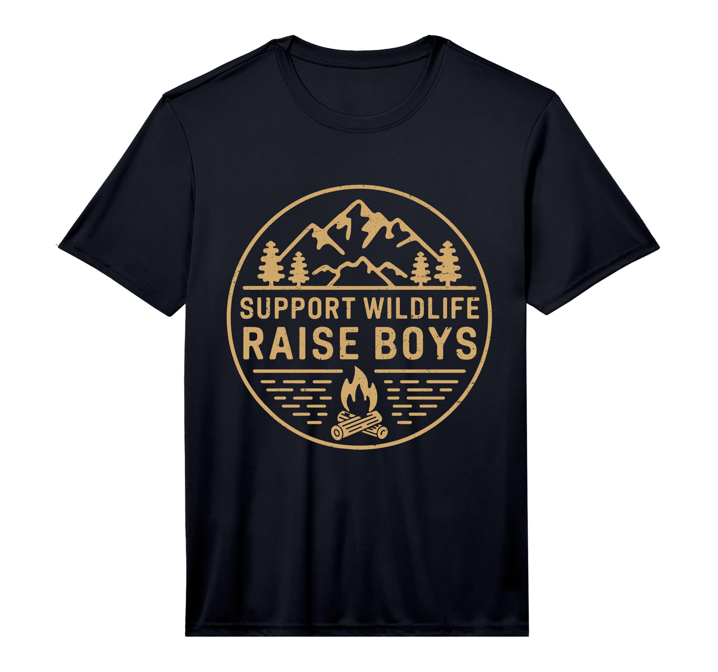 Mens Support Wildlife Raise Camping T-Shirt - Streetwear Style for Adults - T-Shirt, Sweatshirt, Hoodie
