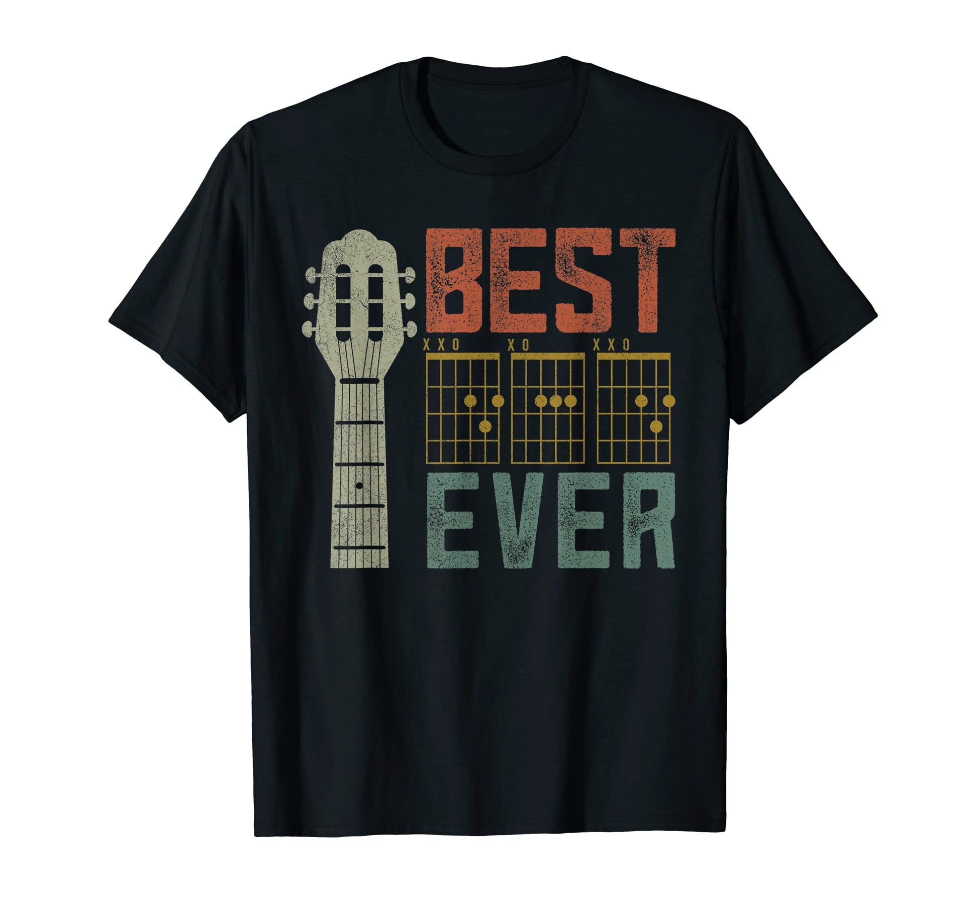 Guitar Music Best Dad Fathers Day T-Shirt - Minimalist Print for Adults - T-Shirt, Sweatshirt, Hoodie
