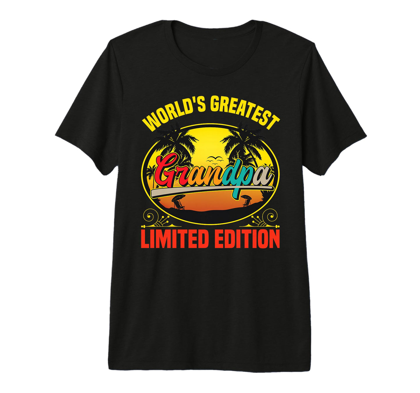 Mens Worlds Greatest Grandpa Happy T-Shirt - Casual Everyday Wear Unisex - T-Shirt, Sweatshirt, Hoodie