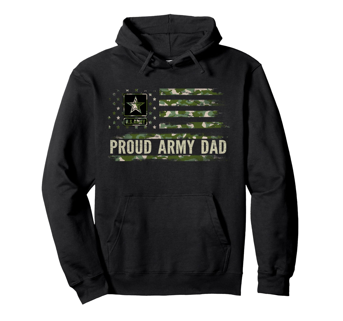 Proud Army Dad Camo American Flag Hoodie - Unique Graphic for Adults - T-Shirt, Sweatshirt, Hoodie