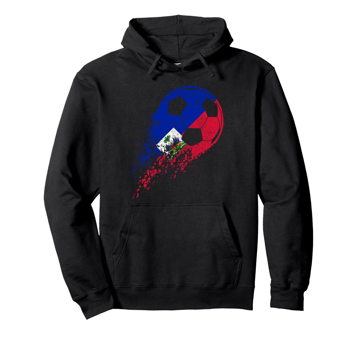 Haiti Soccer Haitian Flag Pride Hoodie - Minimalist Print for Adults - T-Shirt, Sweatshirt, Hoodie