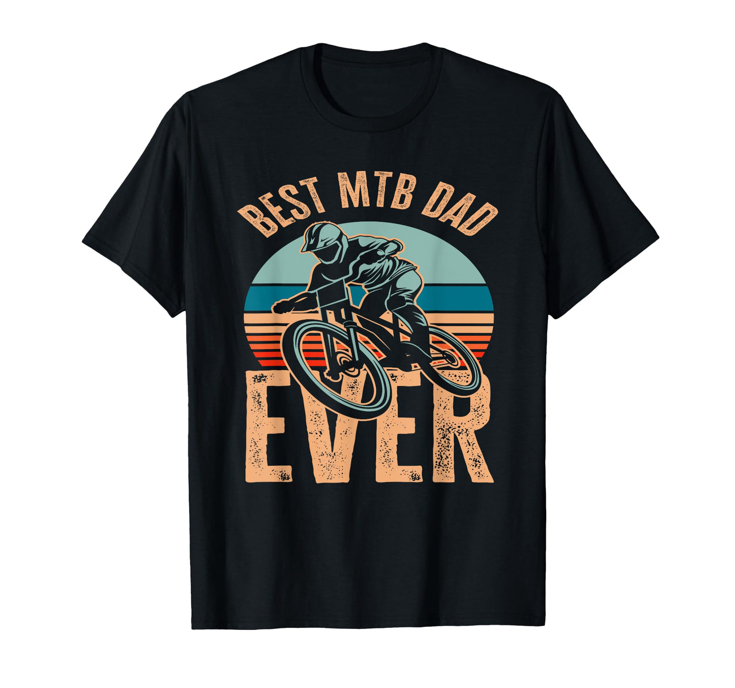 Best Mtb Dad Ever Mountain Biking Sunset T-Shirt - Graphic Print Unisex - T-Shirt, Sweatshirt, Hoodie