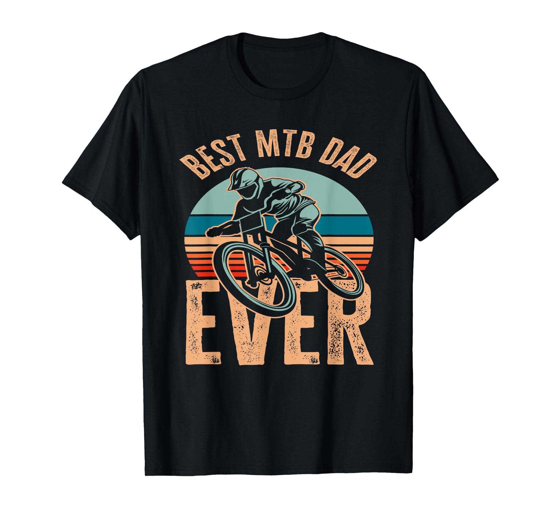Best Mtb Dad Ever Mountain Biking Sunset T-Shirt - Graphic Print Unisex - T-Shirt, Sweatshirt, Hoodie