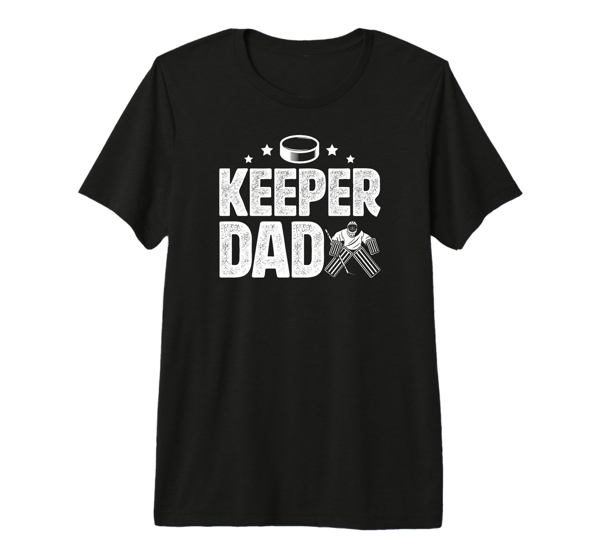 Mens Ice Hockey Keeper Dad Hockey T-Shirt - Casual Everyday Wear Men Women - T-Shirt, Sweatshirt, Hoodie