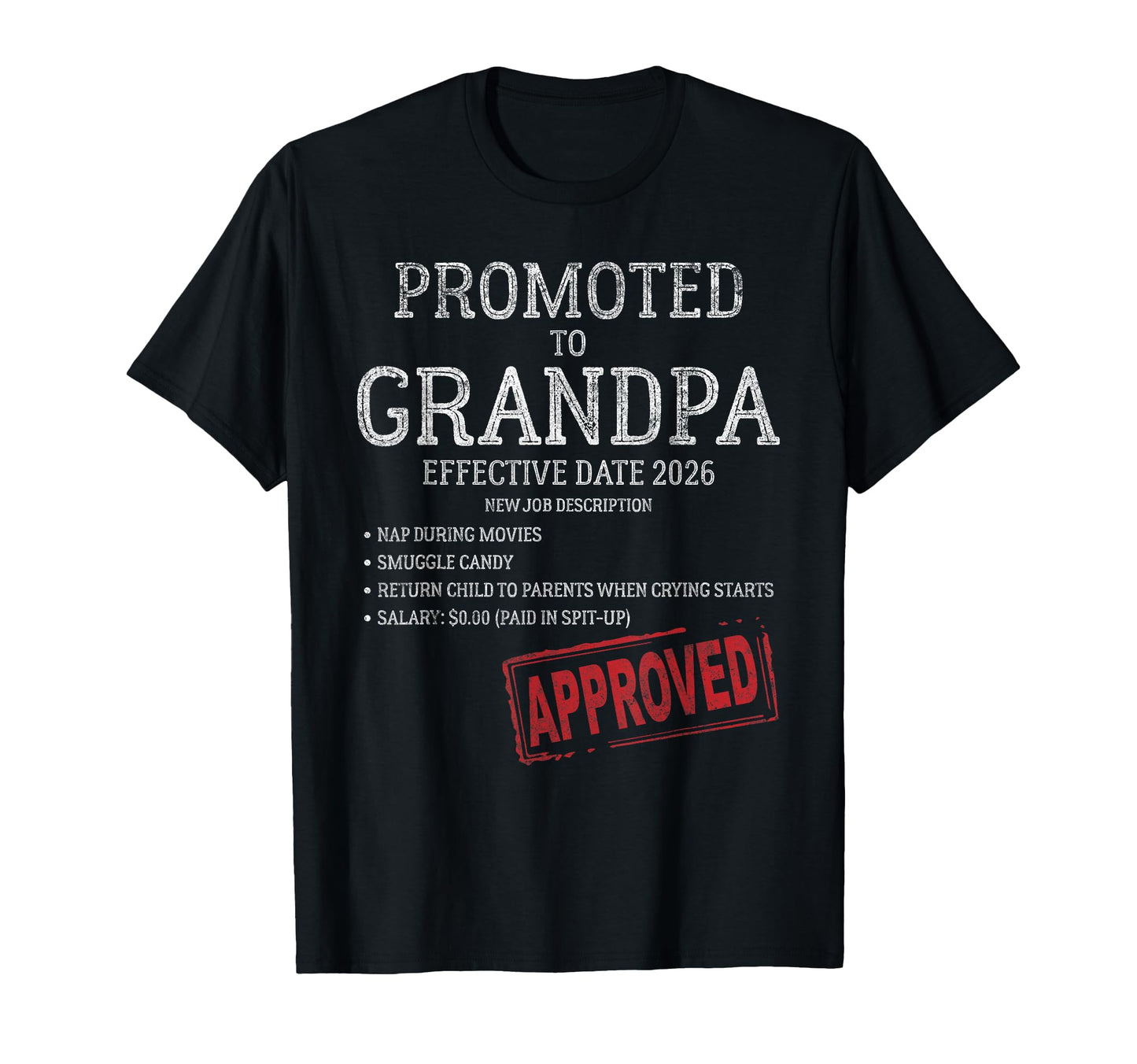 Promoted To Grandpa 2026 Shower T-Shirt - Graphic Print Men Women - T-Shirt, Sweatshirt, Hoodie