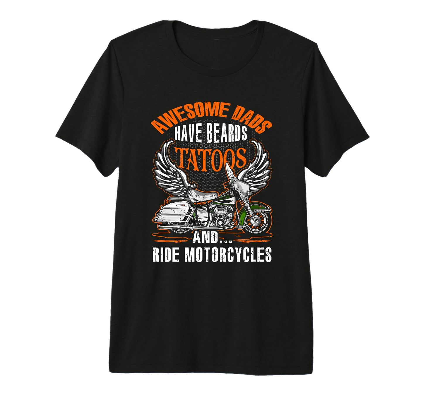 Awesome Tattooed Dad Motorcycle Fathers T-Shirt - Trendy Graphic Men Women - T-Shirt, Sweatshirt, Hoodie