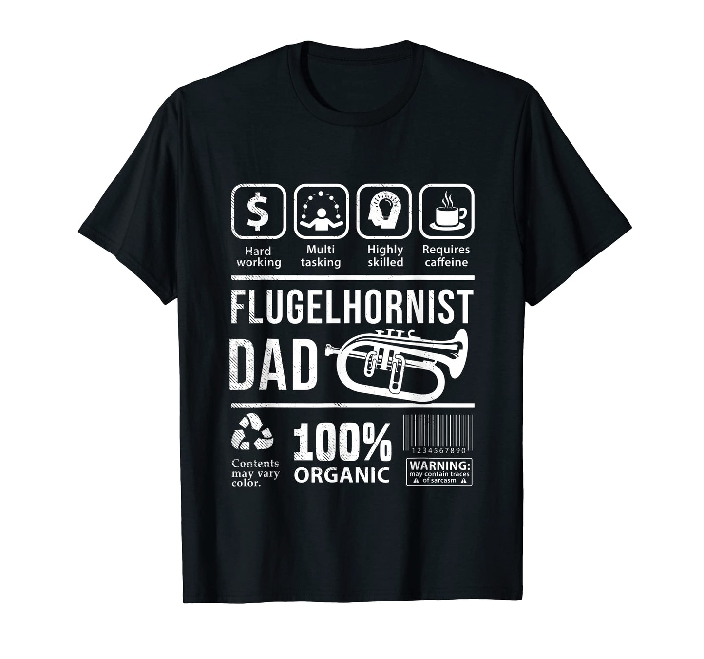 Flugelhorn Musician Funny Multi T-Shirt - Casual Everyday Wear Unisex - T-Shirt, Sweatshirt, Hoodie