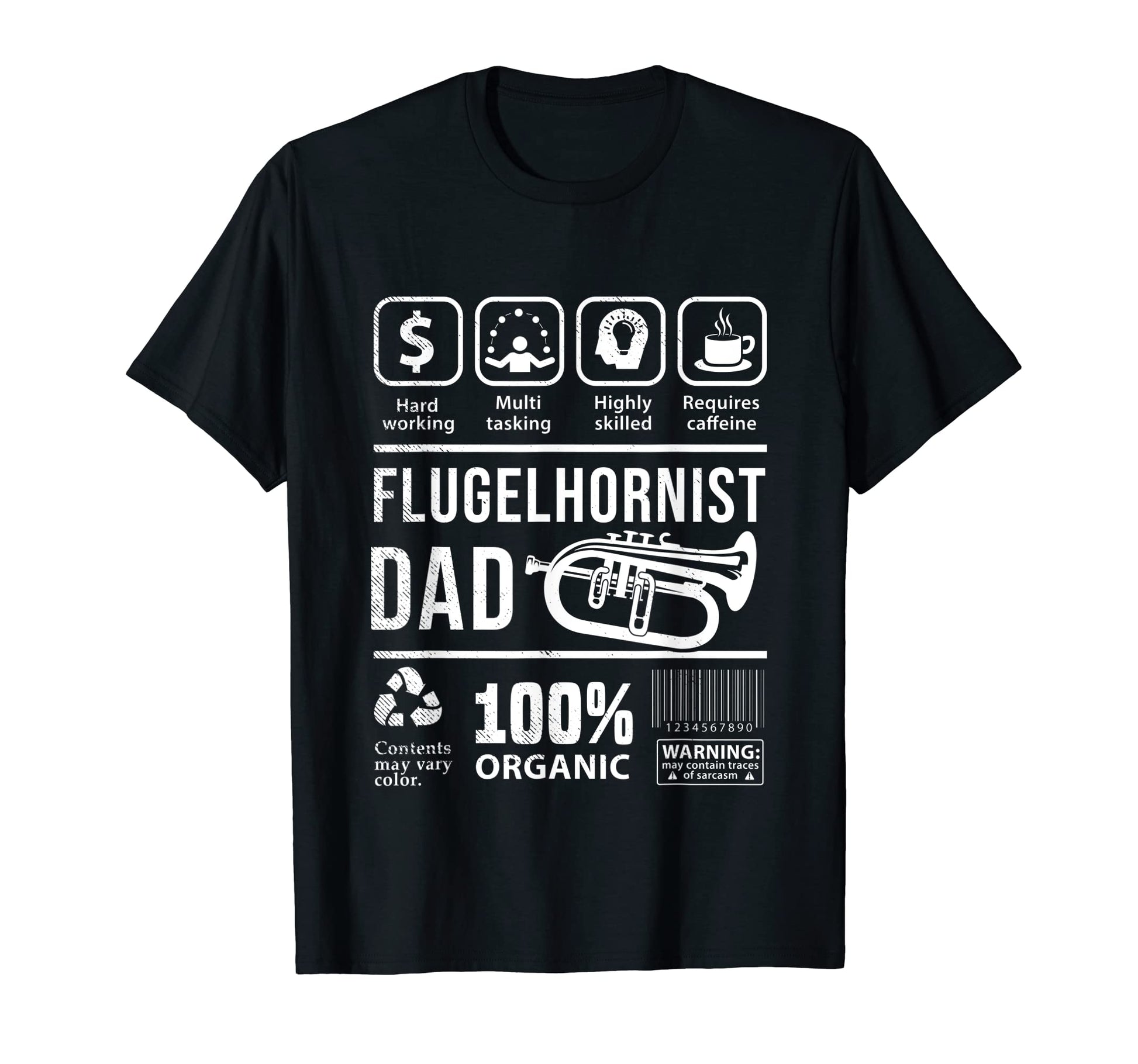Flugelhorn Musician Funny Multi T-Shirt - Casual Everyday Wear Unisex - T-Shirt, Sweatshirt, Hoodie