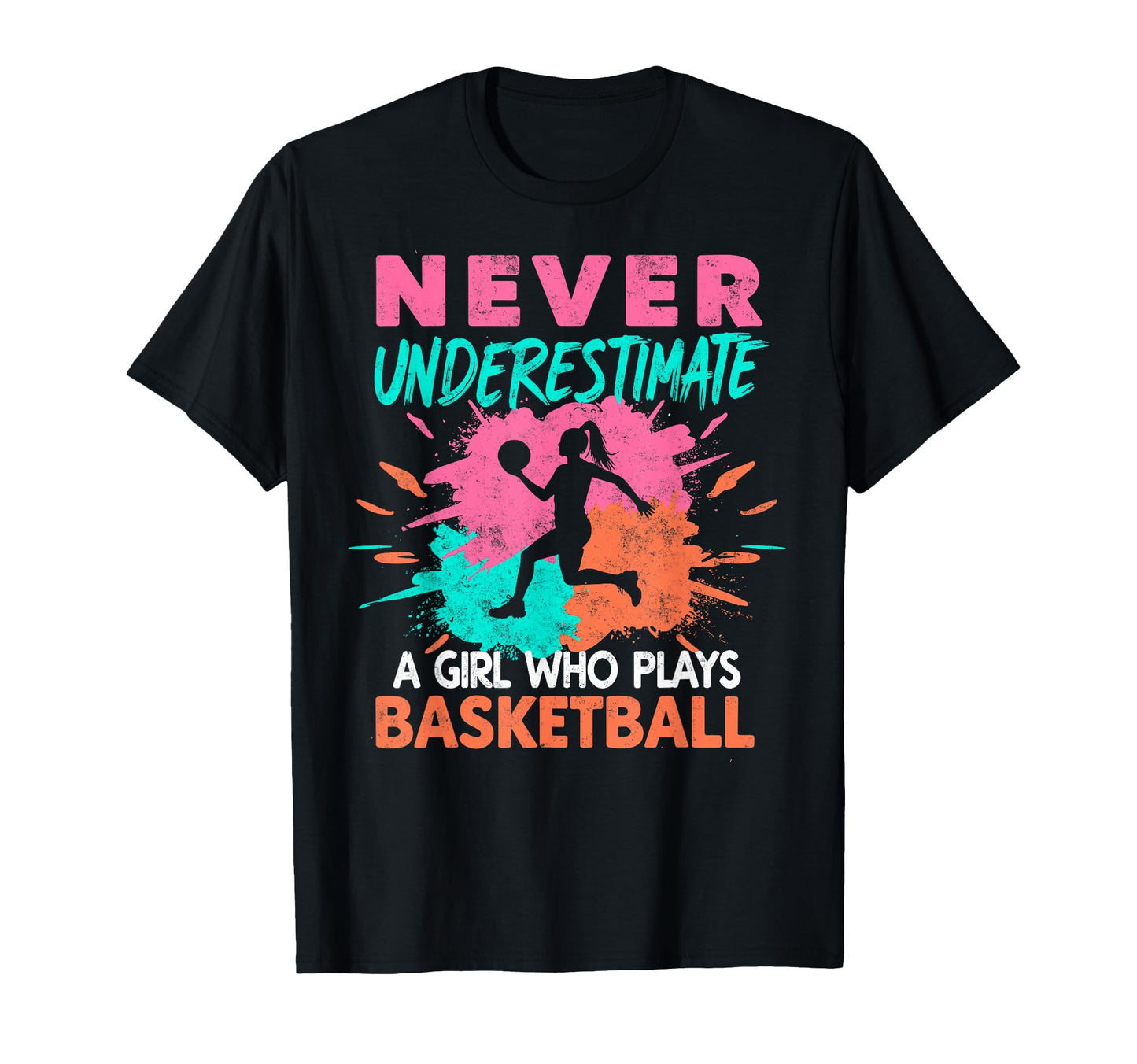 Never Underestimate Who Plays Basketball T-Shirt - Minimalist Print Unisex - T-Shirt, Sweatshirt, Hoodie