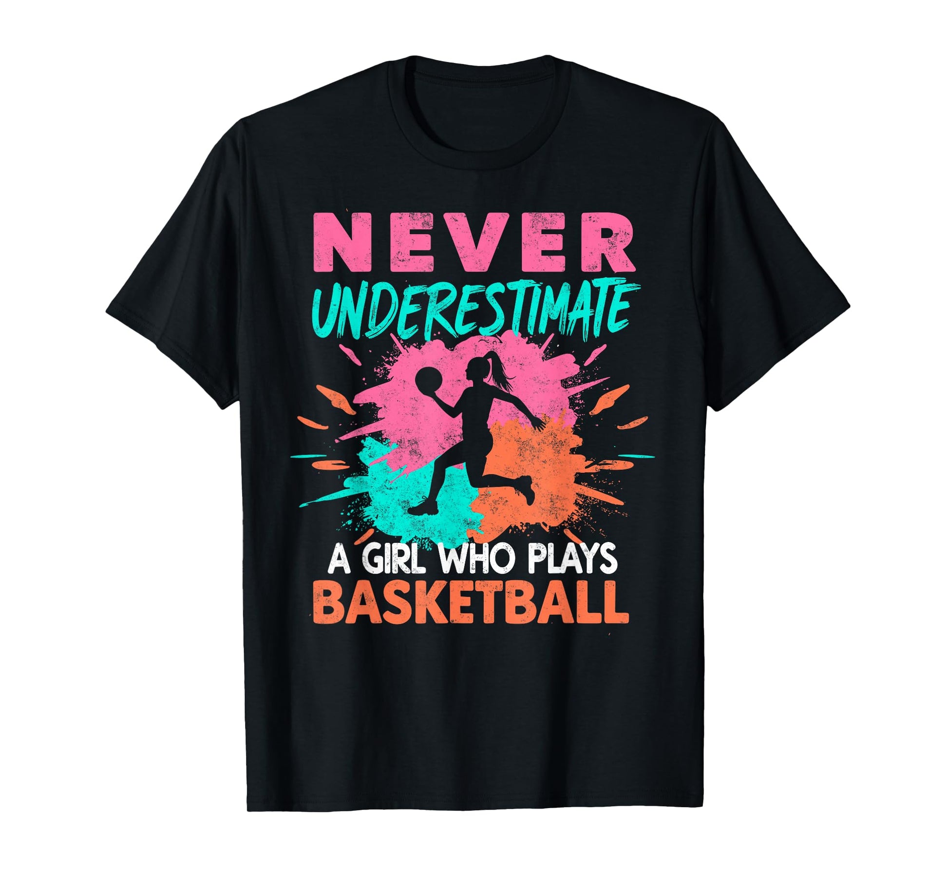 Never Underestimate Who Plays Basketball T-Shirt - Minimalist Print Unisex - T-Shirt, Sweatshirt, Hoodie