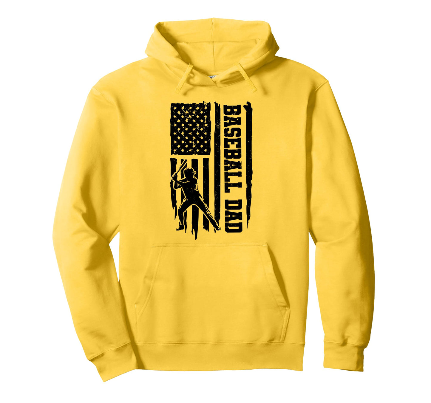 Baseball Dad American Usa Flag Baseball Hoodie - Trendy Graphic Men Women - T-Shirt, Sweatshirt, Hoodie