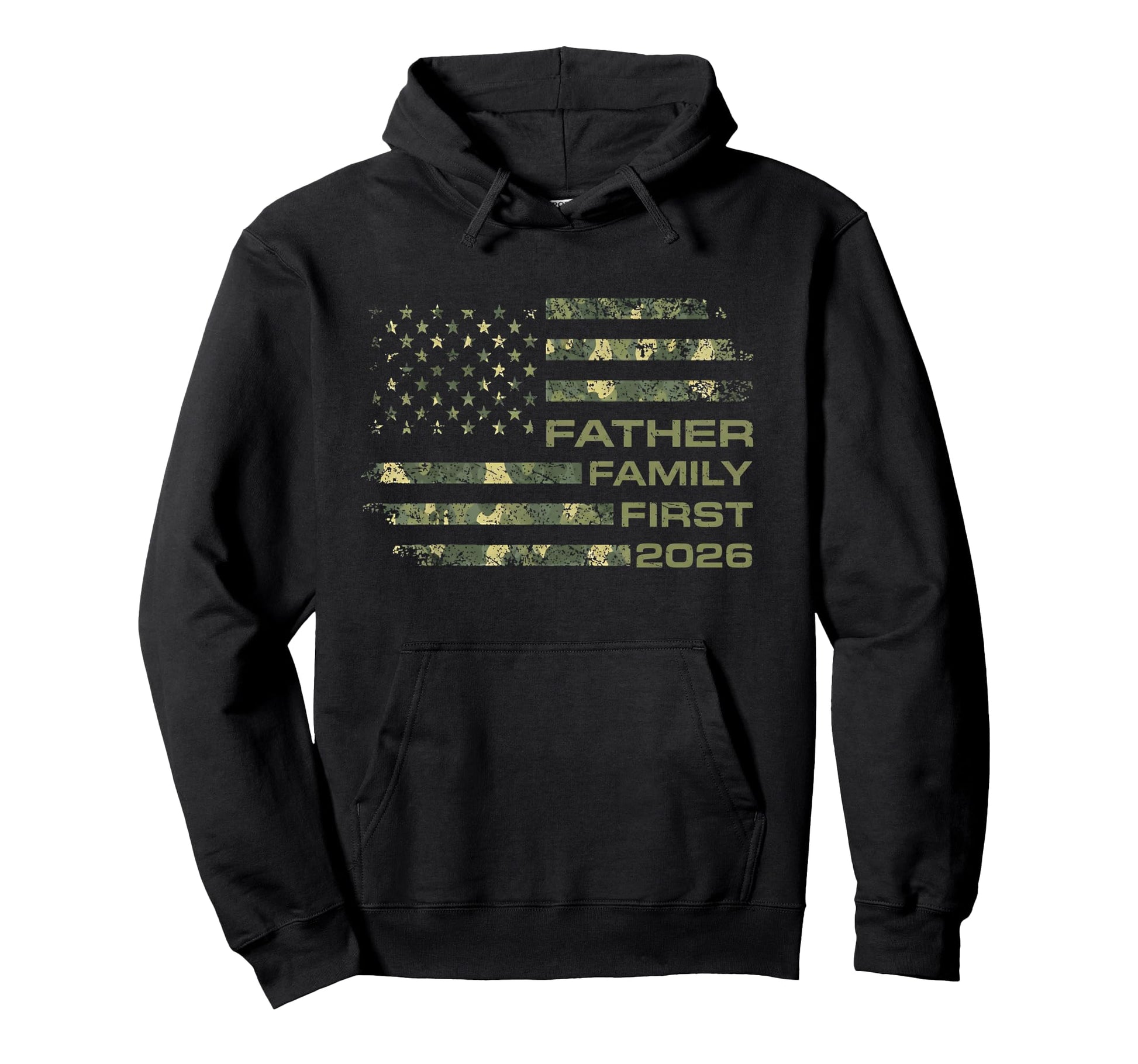 Father Family First 2026 Patriotic Usa Flag Hoodie - Unique Graphic Unisex - T-Shirt, Sweatshirt, Hoodie