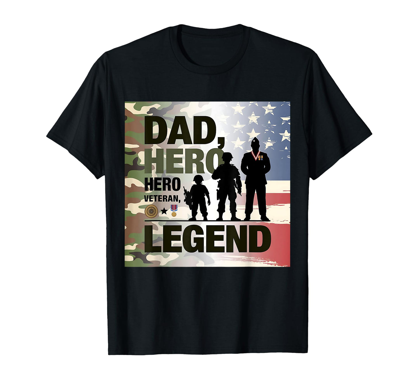 Patriotic Father Military American Flag Hoodie - Unique Graphic Unisex - T-Shirt, Sweatshirt, Hoodie