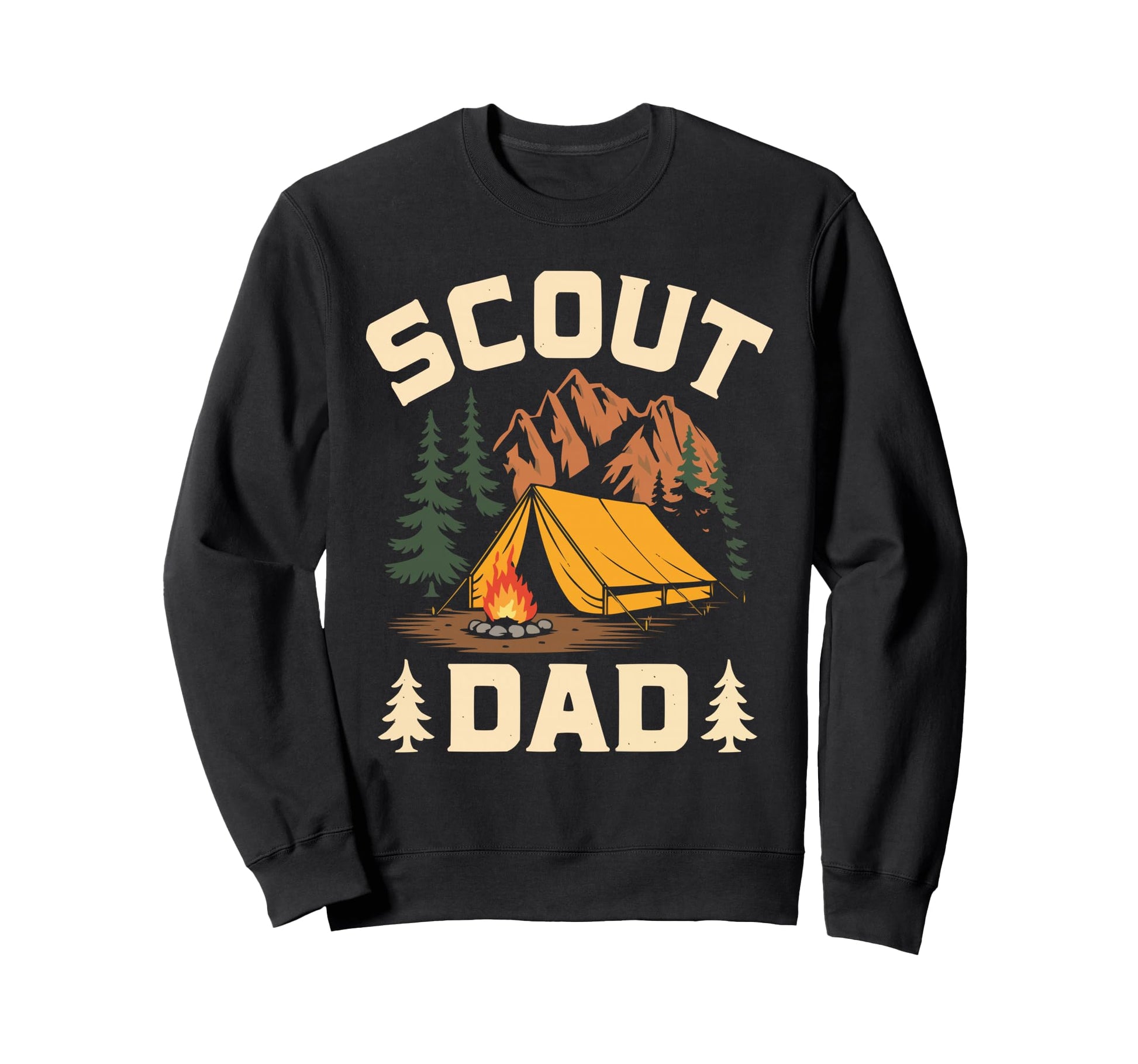 Scout Leader Dad Scouting Campfire Sweatshirt - Minimalist Print Unisex - T-Shirt, Sweatshirt, Hoodie