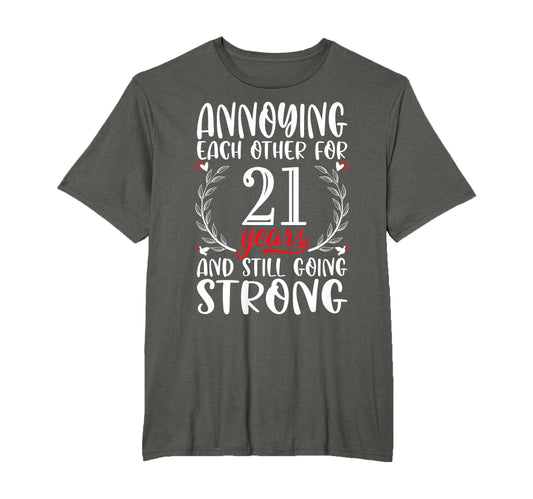 Annoying Each Other 21 Years 21St T-Shirt - Minimalist Print Unisex - T-Shirt, Sweatshirt, Hoodie