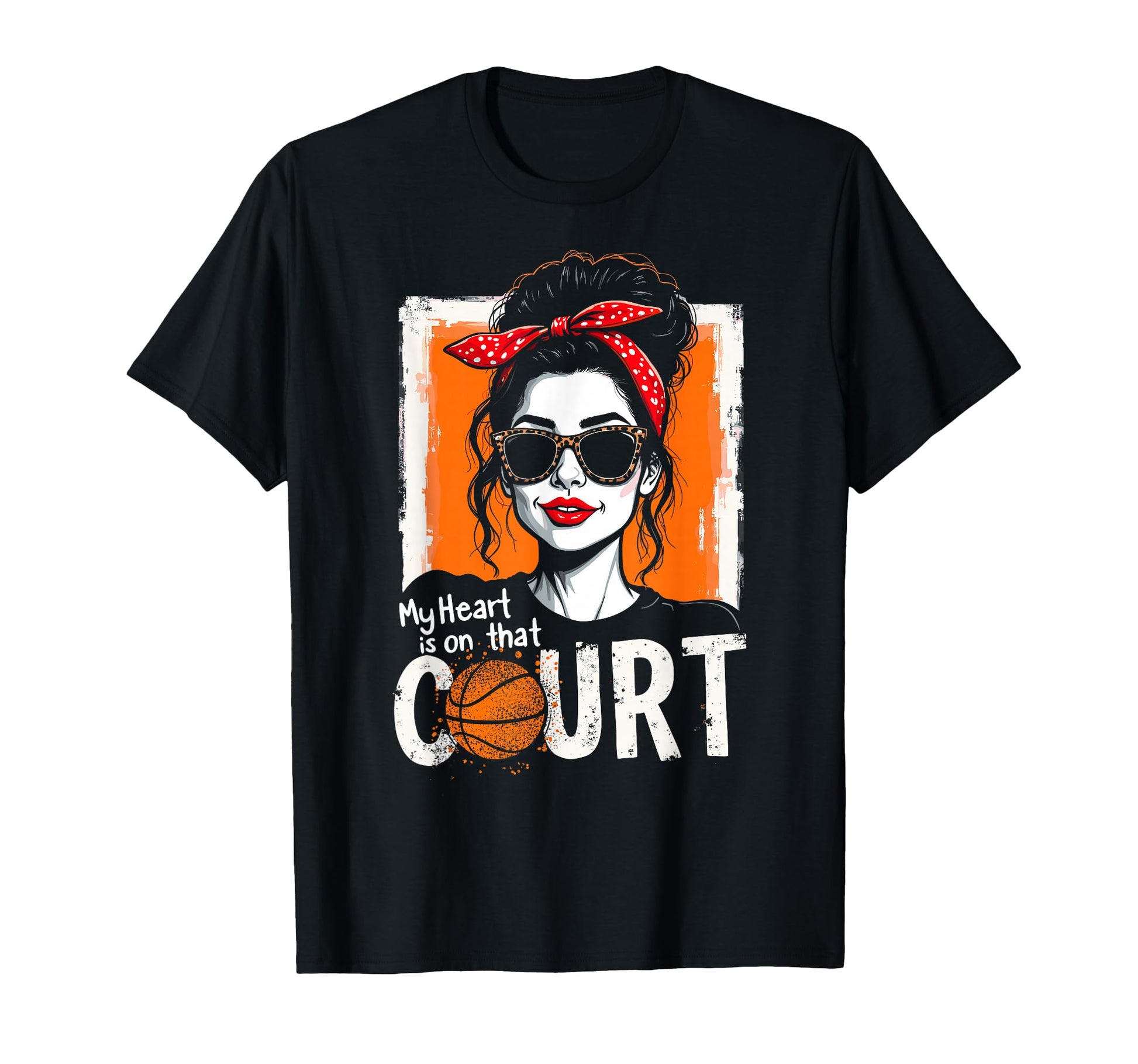 My Heart Is That Court Mom Sister T-Shirt - Streetwear Style Men Women - T-Shirt, Sweatshirt, Hoodie
