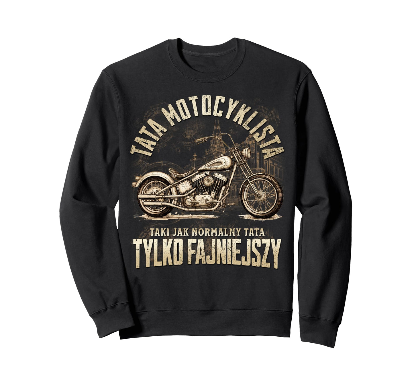 Najlepszy Tata Motocyklista Sweatshirt - Minimalist Print Men Women - T-Shirt, Sweatshirt, Hoodie