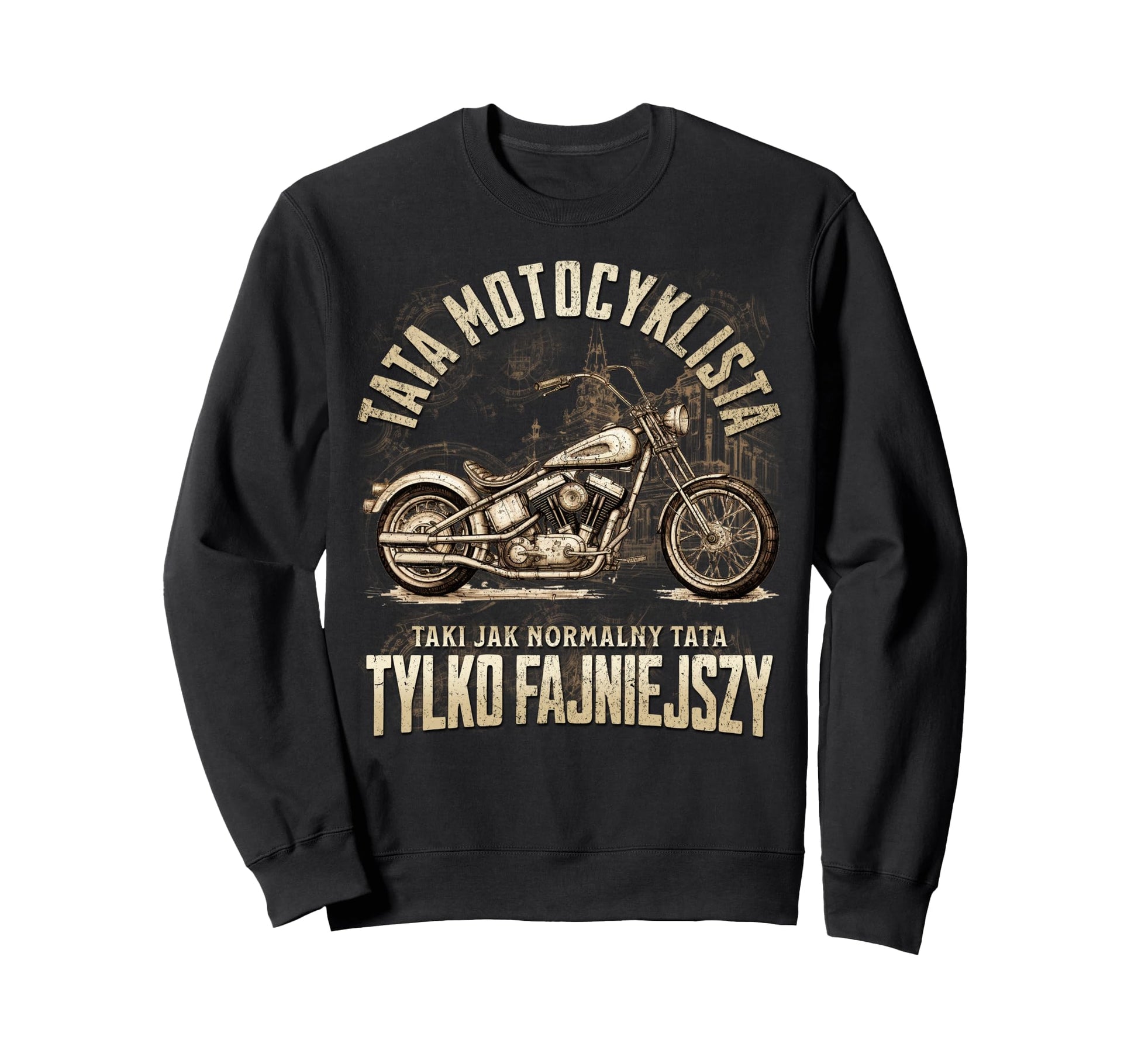 Najlepszy Tata Motocyklista Sweatshirt - Minimalist Print Men Women - T-Shirt, Sweatshirt, Hoodie