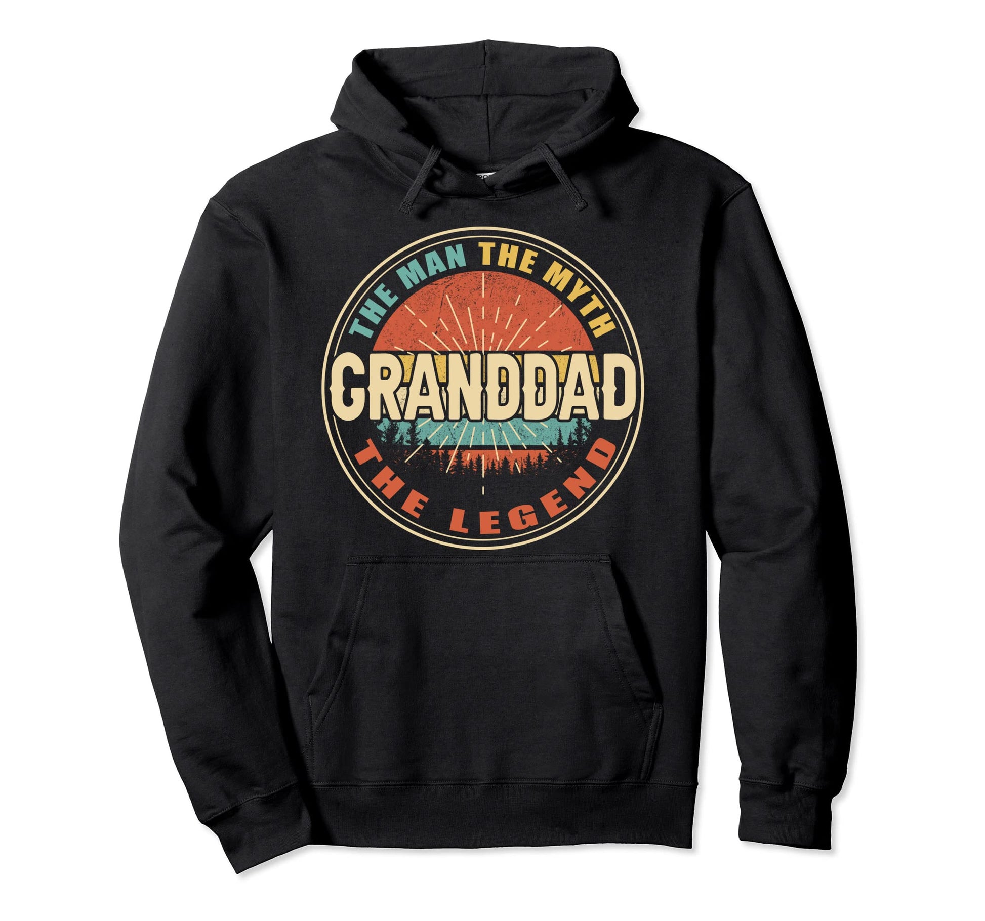 Granddad Myth Legend Dad Fathers Day Hoodie - Aesthetic Graphic for Adults - T-Shirt, Sweatshirt, Hoodie