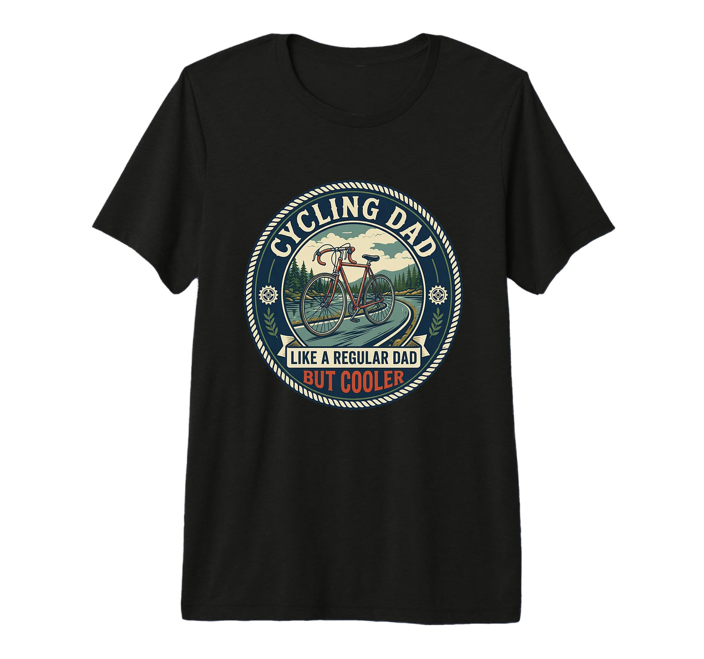 Mens Cycling Dad Road Cyclist T-Shirt - Custom Art Print for Adults - T-Shirt, Sweatshirt, Hoodie