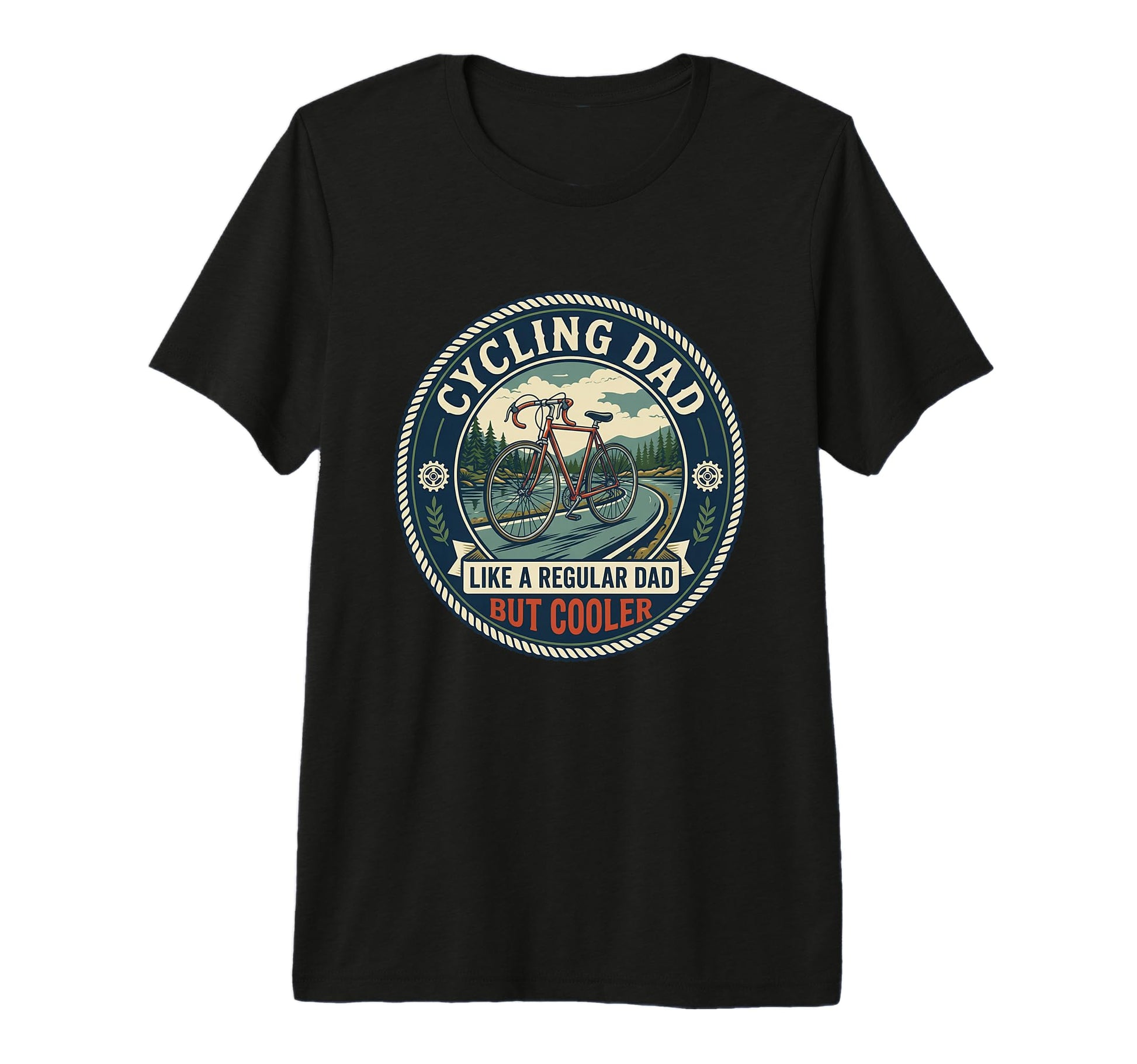Mens Cycling Dad Road Cyclist T-Shirt - Custom Art Print for Adults - T-Shirt, Sweatshirt, Hoodie
