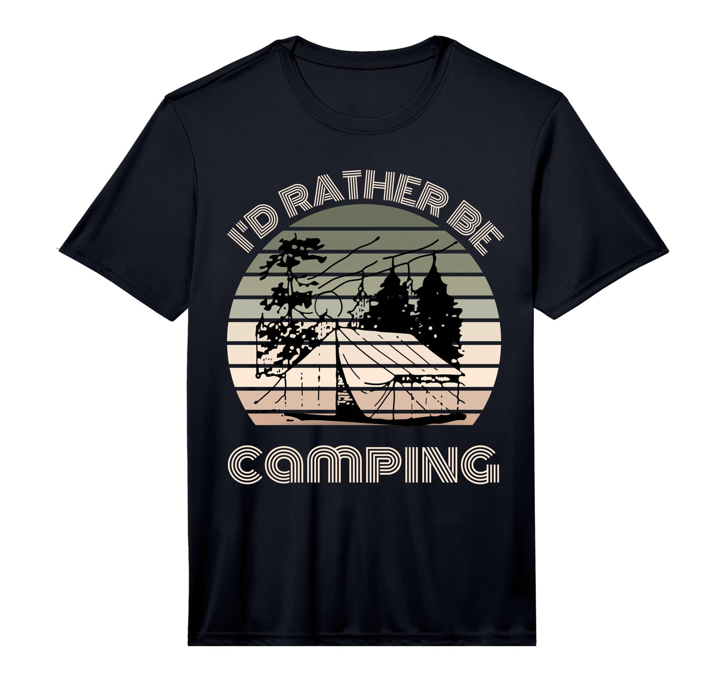 Id Rather Be Camping Sunset Camping T-Shirt - Casual Everyday Wear Unisex - T-Shirt, Sweatshirt, Hoodie