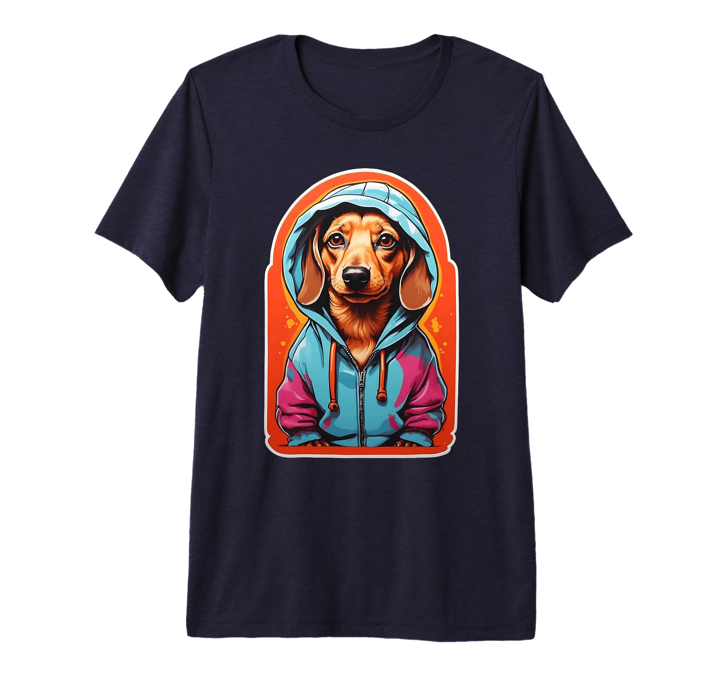 Pop Art Dachshund Colorful And Bright Hoodie - Novelty Apparel Unisex - T-Shirt, Sweatshirt, Hoodie