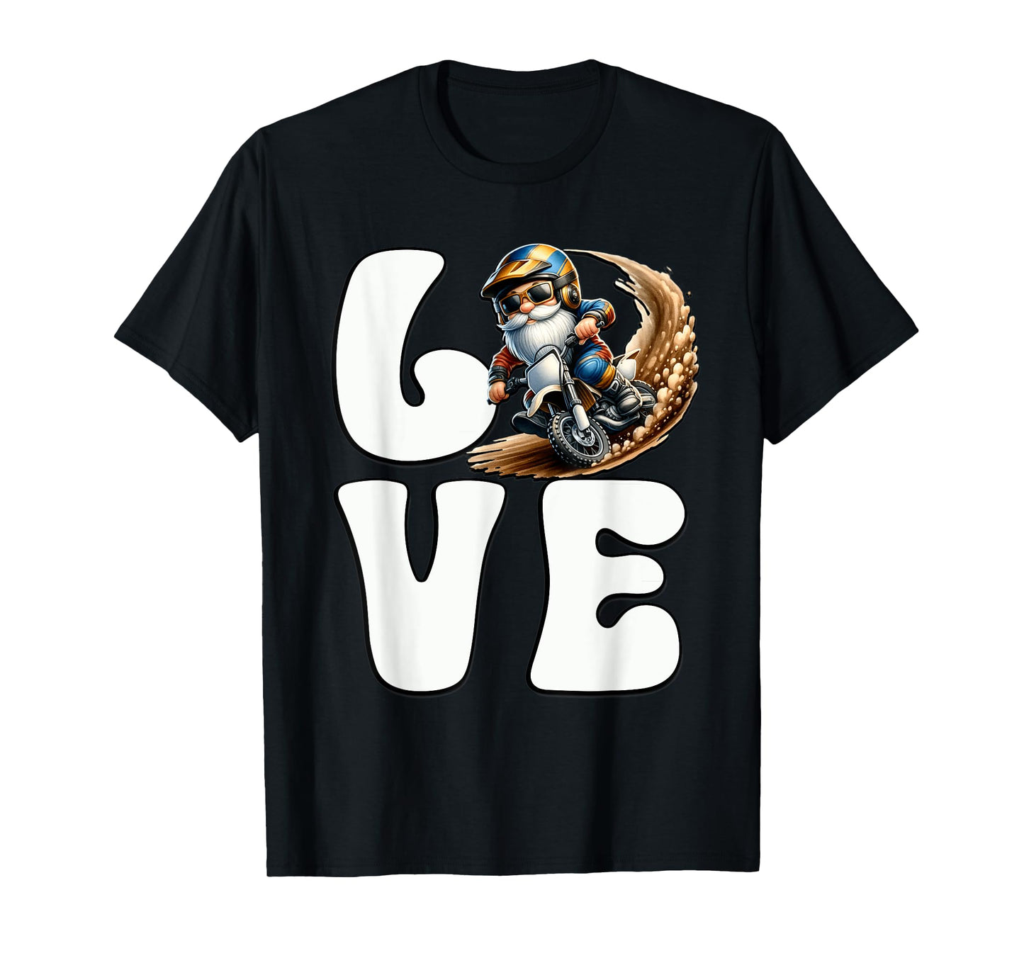 Motocross Grandpa Gnome Dirt Bike Dad Love T-Shirt - Unique Graphic Unisex - T-Shirt, Sweatshirt, Hoodie