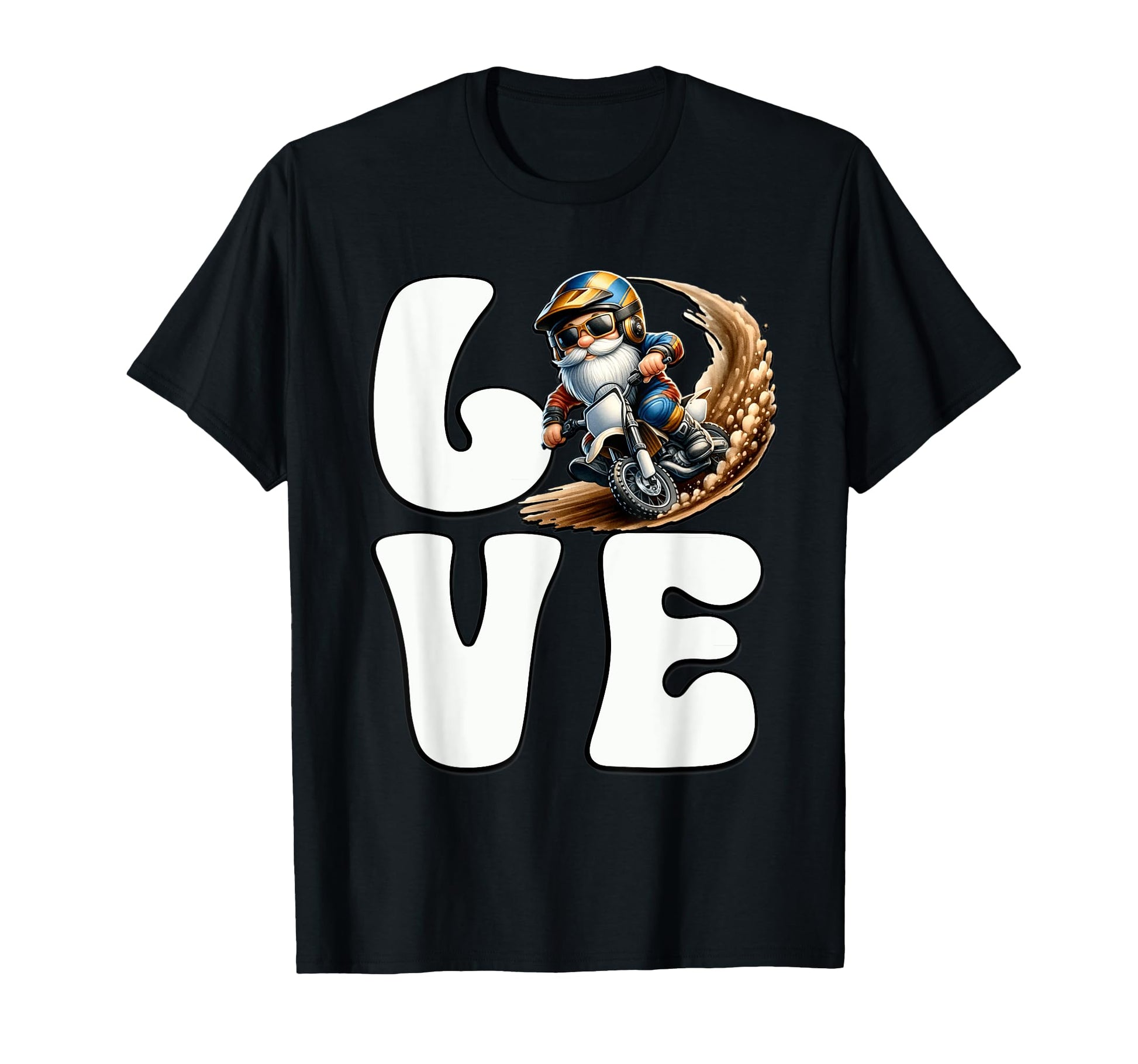 Motocross Grandpa Gnome Dirt Bike Dad Love T-Shirt - Unique Graphic Unisex - T-Shirt, Sweatshirt, Hoodie