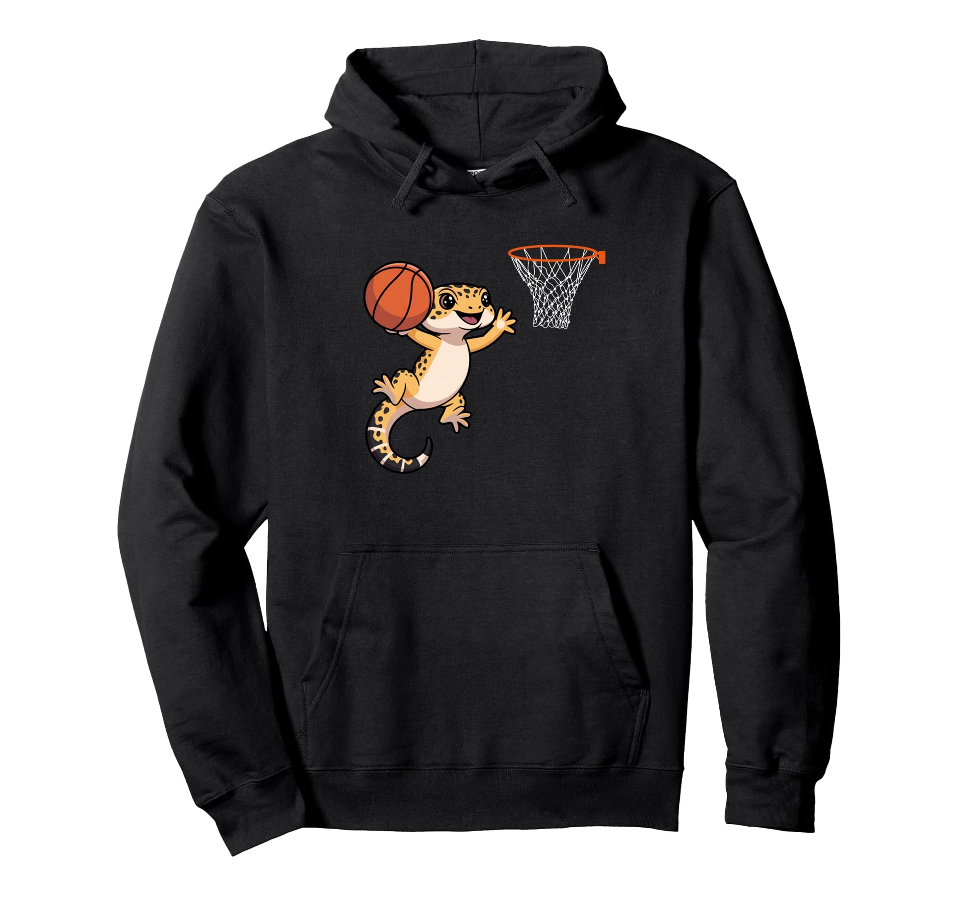 Leopard Gecko Playing Sports Lizard Hoodie - Aesthetic Graphic for Adults - T-Shirt, Sweatshirt, Hoodie