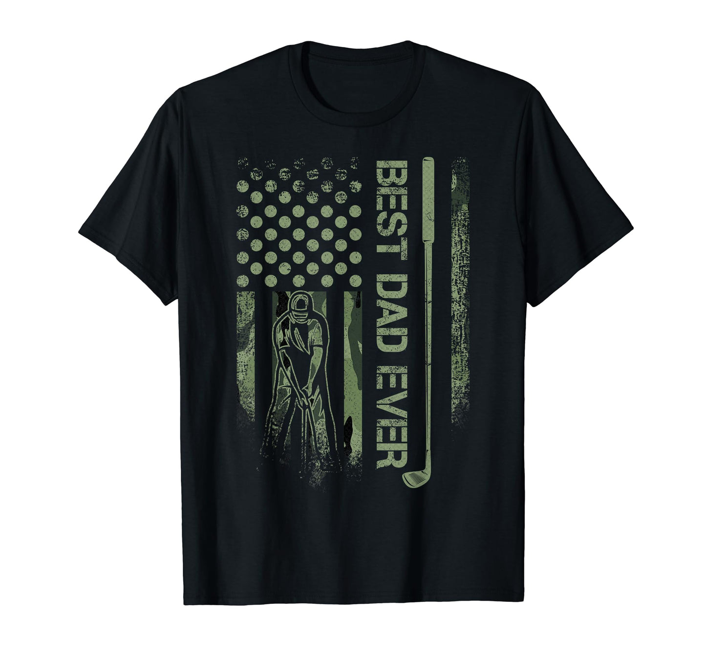 Usa Camouflage Best Dad Ever Golf T-Shirt - Unique Graphic Men Women - T-Shirt, Sweatshirt, Hoodie