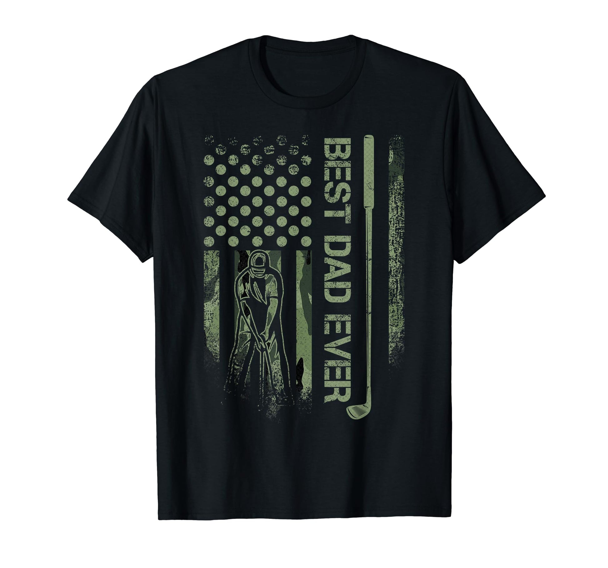 Usa Camouflage Best Dad Ever Golf T-Shirt - Unique Graphic Men Women - T-Shirt, Sweatshirt, Hoodie