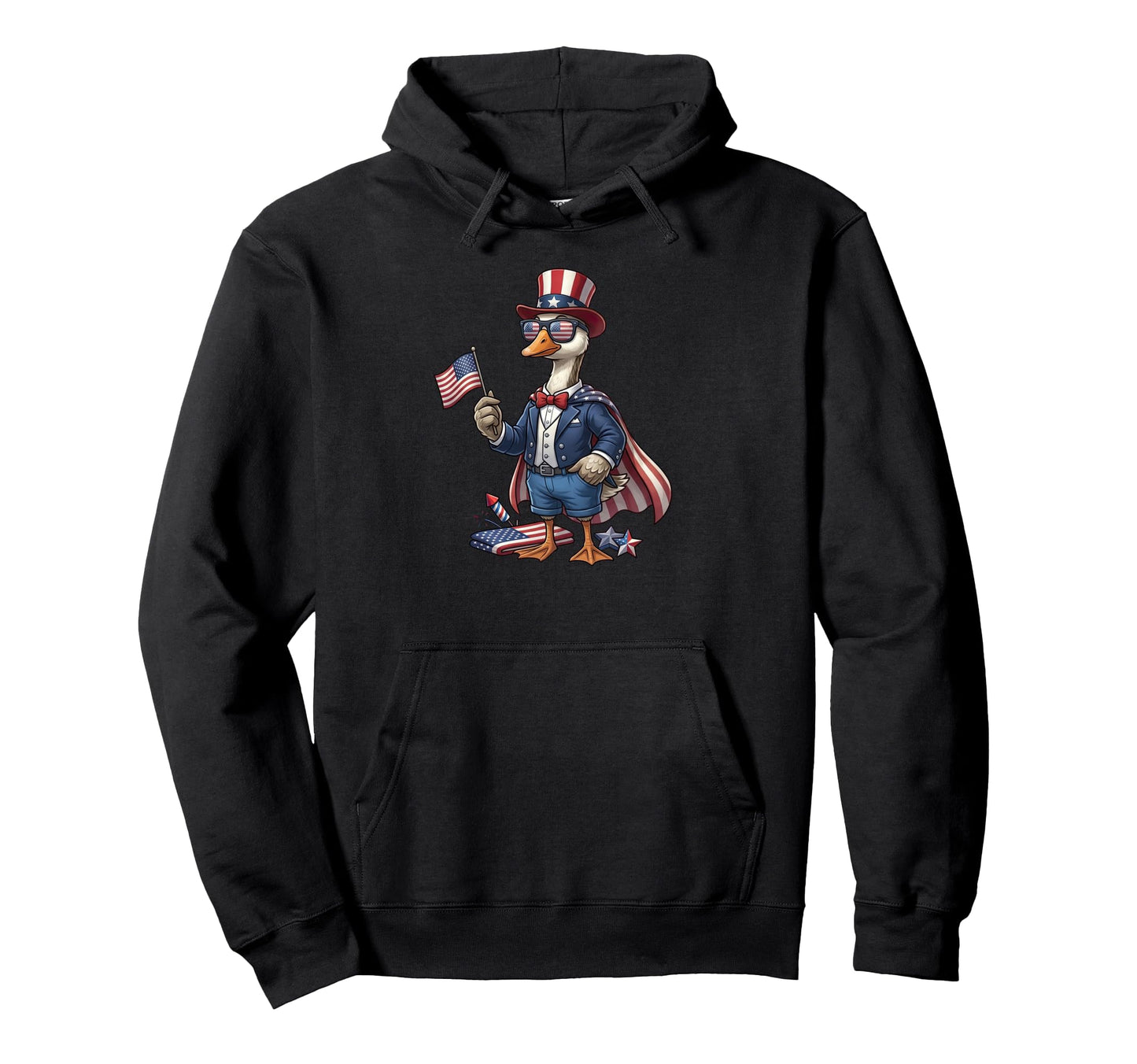 Funny Goose American Usa Flag Hoodie - Casual Everyday Wear Men Women - T-Shirt, Sweatshirt, Hoodie