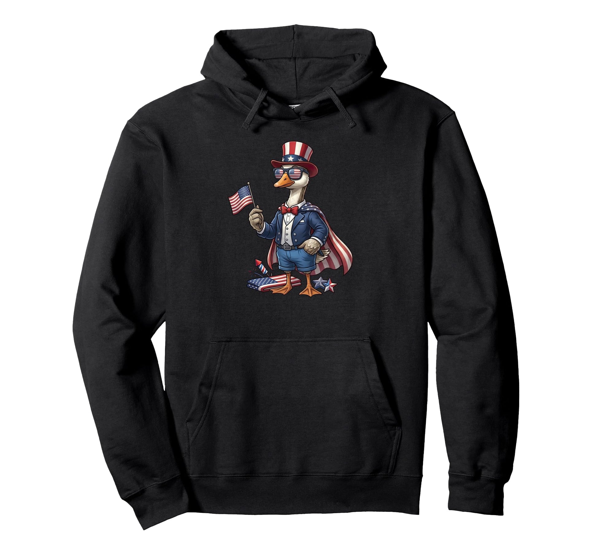 Funny Goose American Usa Flag Hoodie - Casual Everyday Wear Men Women - T-Shirt, Sweatshirt, Hoodie