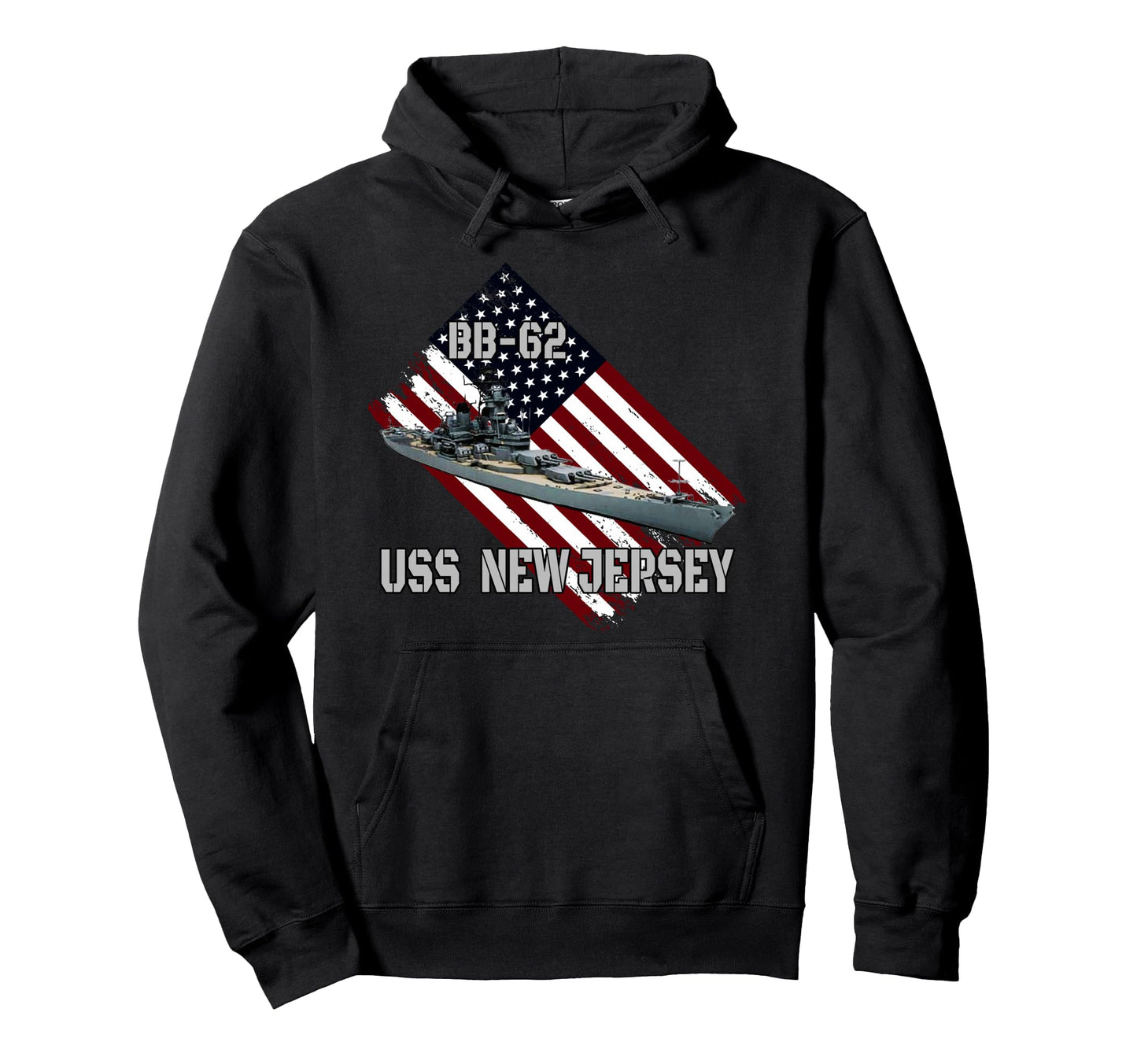 Battleship Uss New Jersey Bb 62 Combat Hoodie - Minimalist Print Unisex - T-Shirt, Sweatshirt, Hoodie