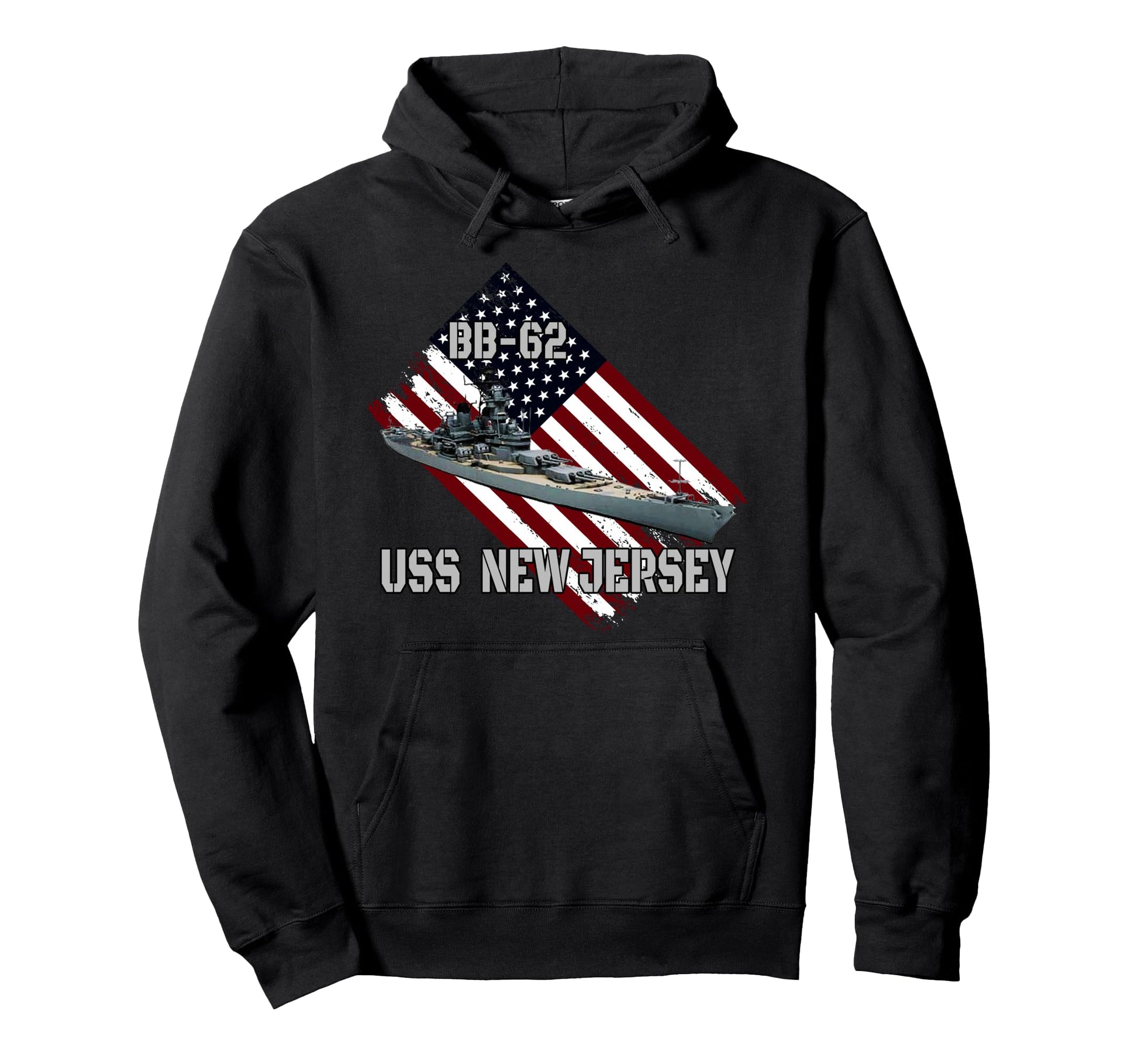 Battleship Uss New Jersey Bb 62 Combat Hoodie - Minimalist Print Unisex - T-Shirt, Sweatshirt, Hoodie