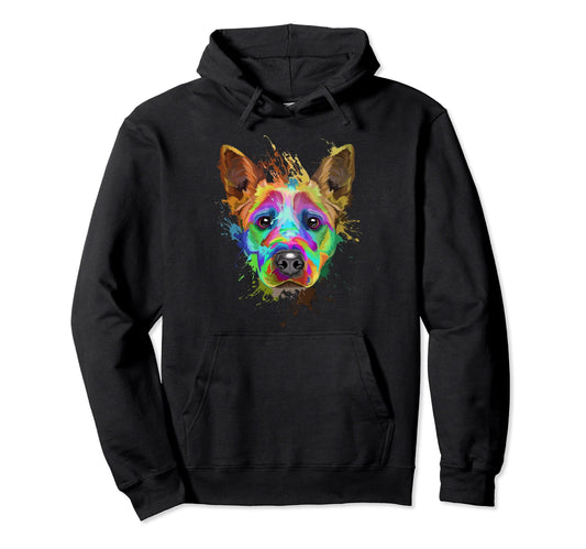 Australian Cattle Dog Heeler Colorful Pop Hoodie - Minimalist Print Unisex - T-Shirt, Sweatshirt, Hoodie
